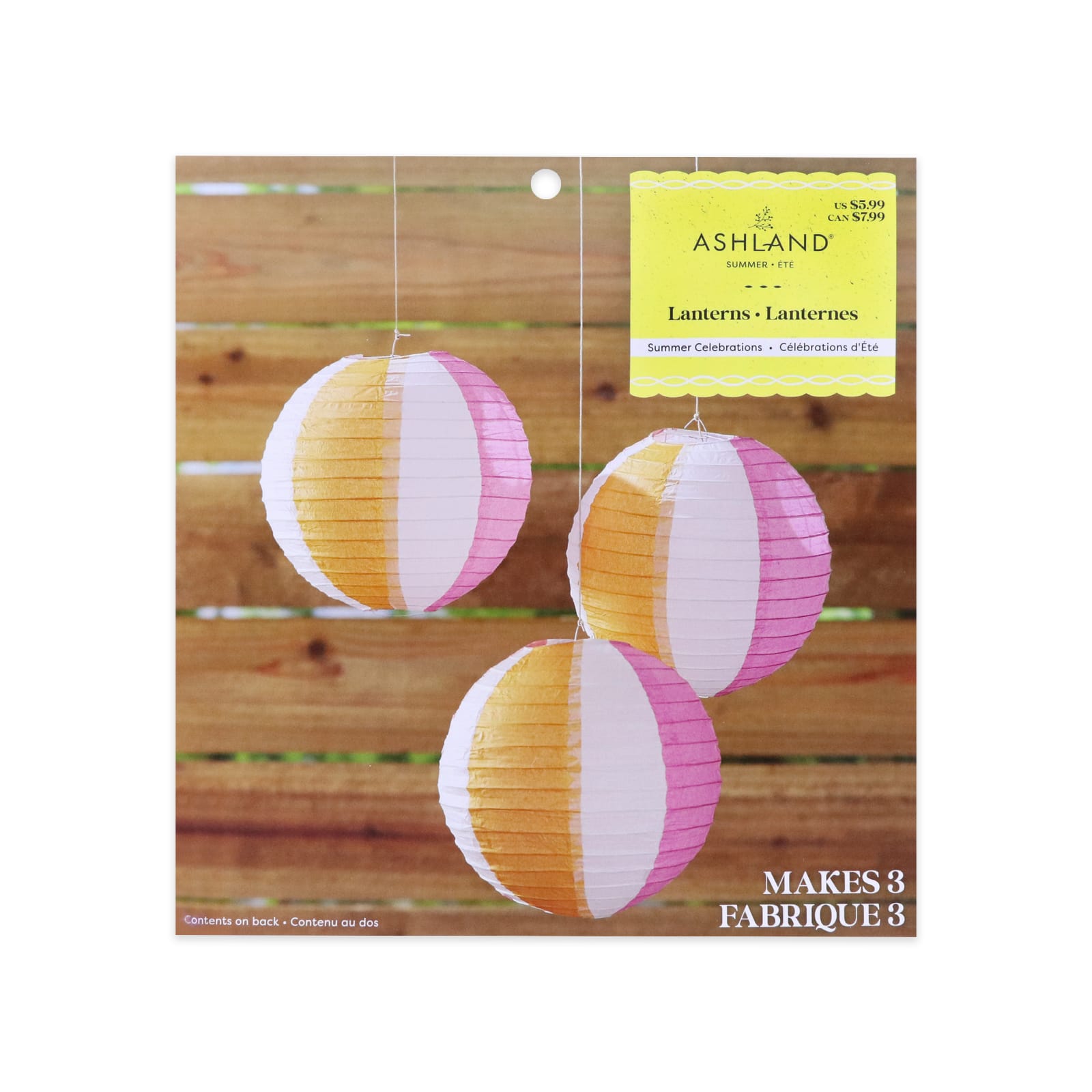 Pink &#x26; Orange Paper Lantern D&#xE9;cor Set by Ashland&#xAE;