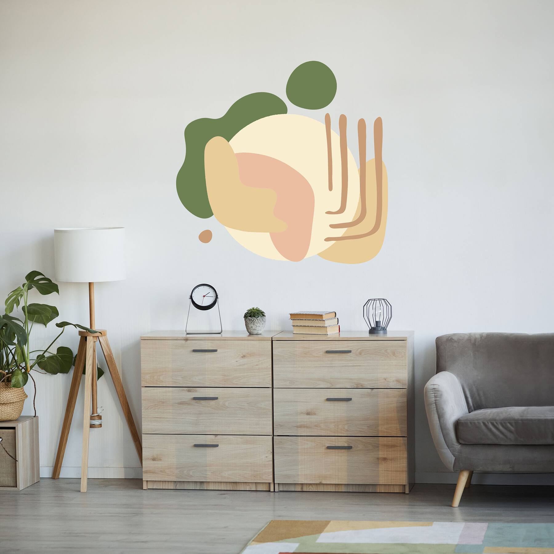 WallPops Very Gay Paint Soft Amoeba Modular Mural Peel &#x26; Stick Wall Decals