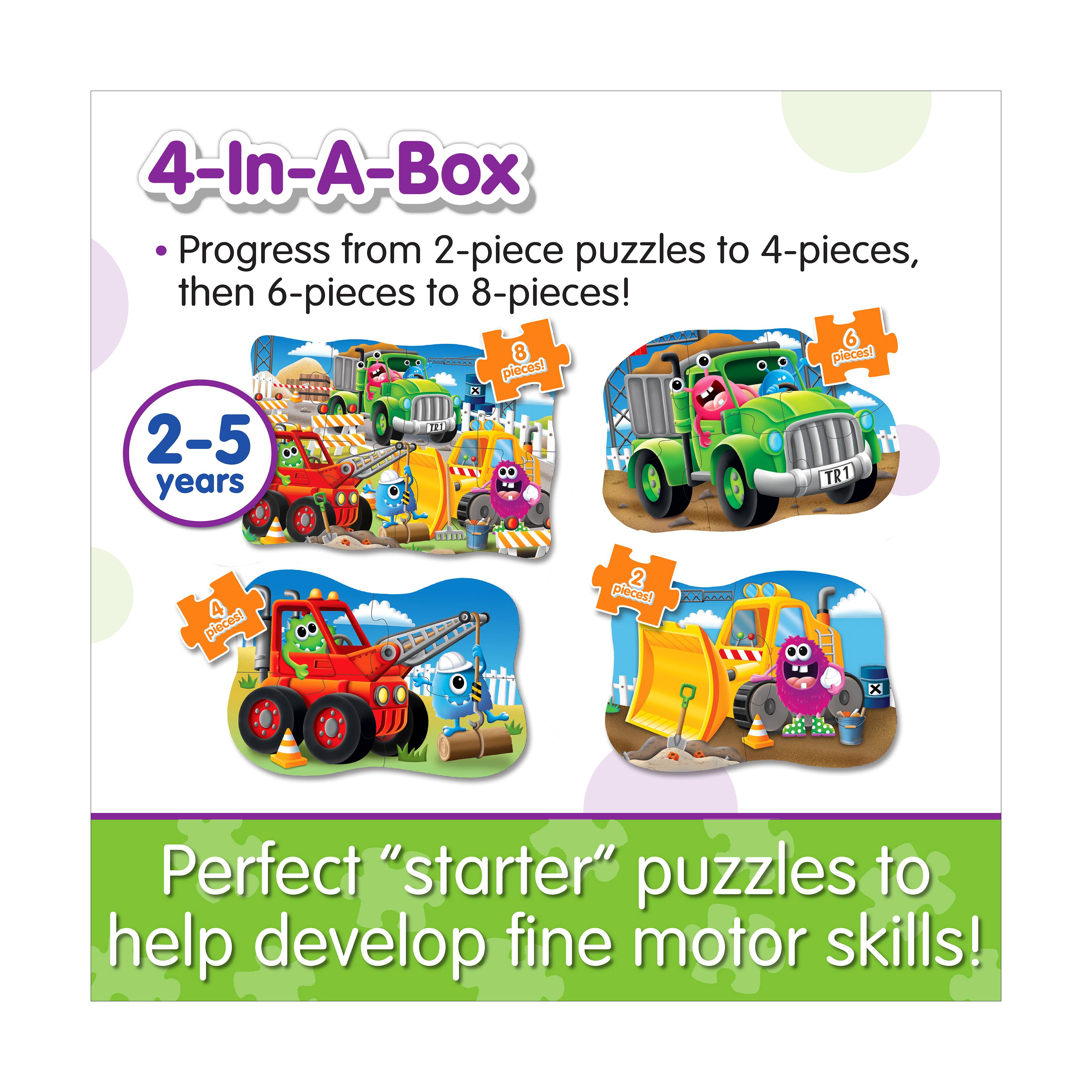 My First Puzzles - 4 In A Box - Monster Trucks: 20 Pcs
