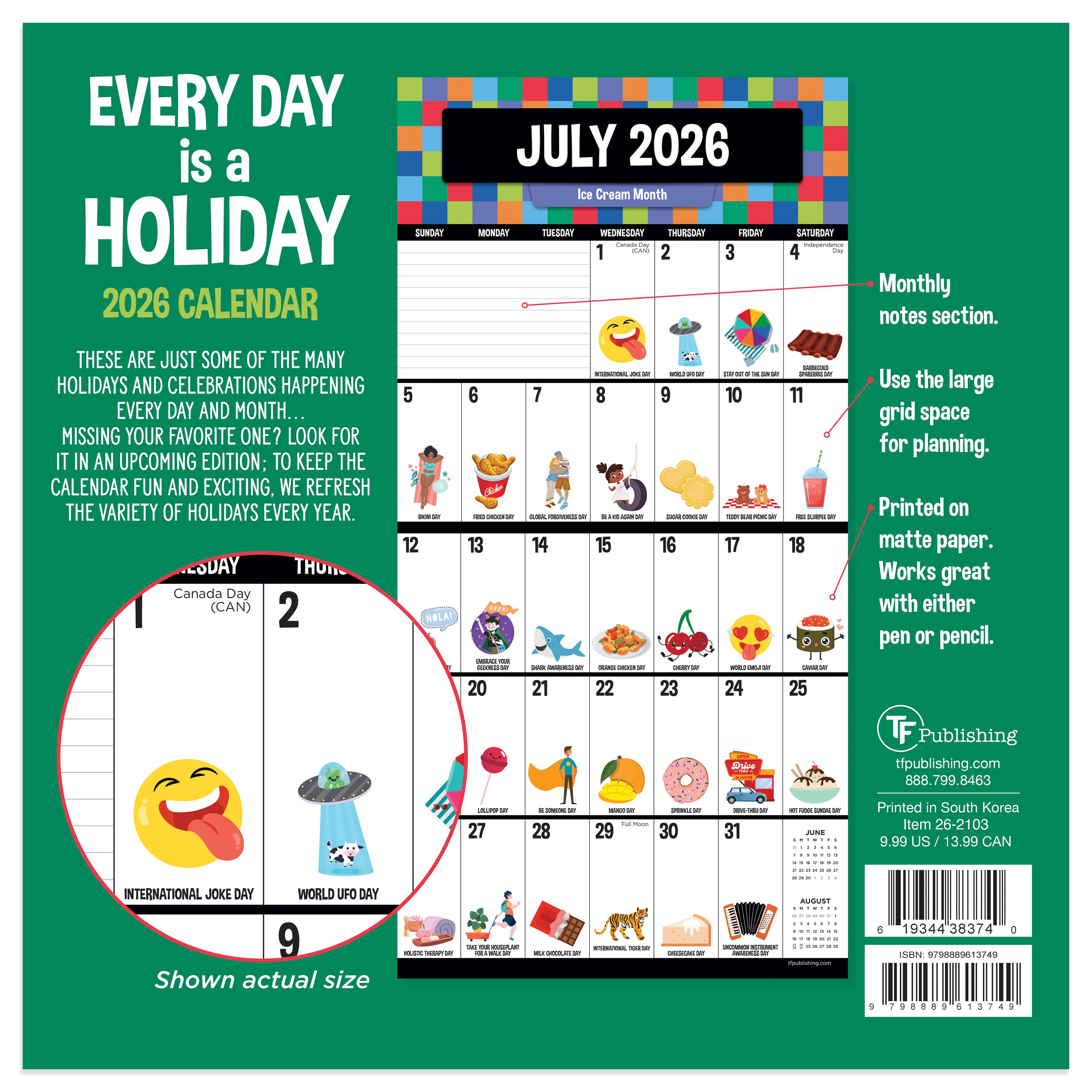 2026 Every Day's A Holiday Mini Calendar