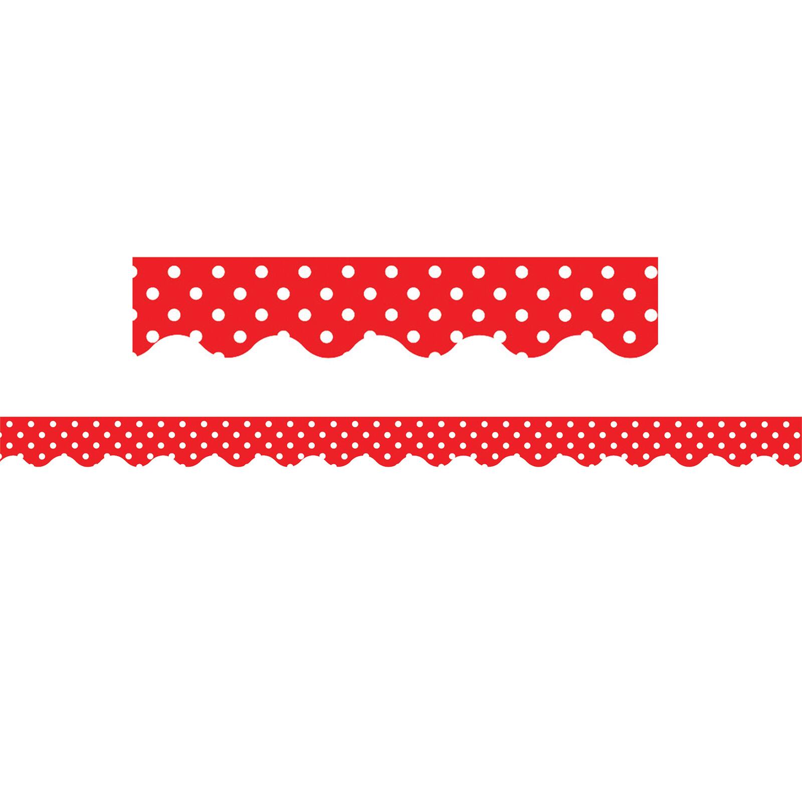 Teacher Created Resources&#xAE; Red Mini Polka Dots Border Trim, 210ft.