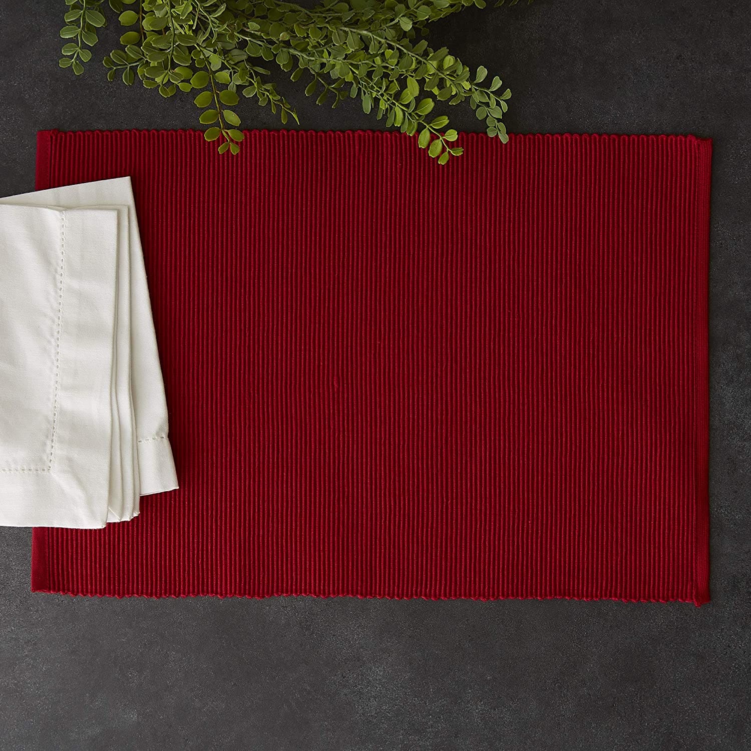 DII&#xAE; Ribbed Cotton Placemats, 6ct.