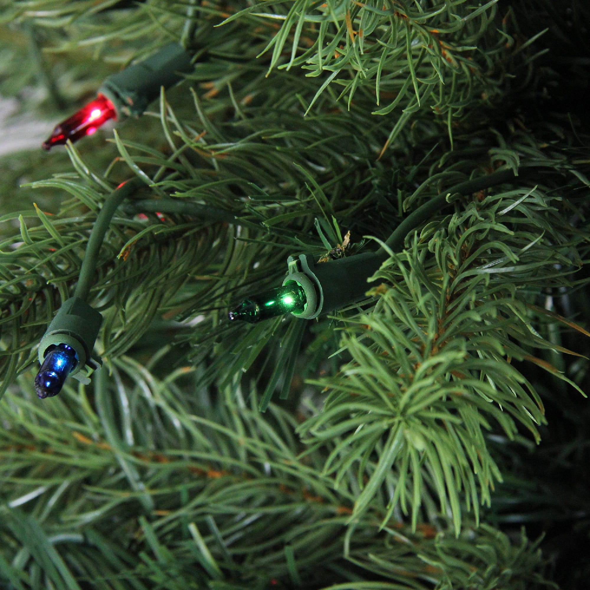 4ft. Pre-Lit Noble Fir Artificial Christmas Tree, Multicolor Lights