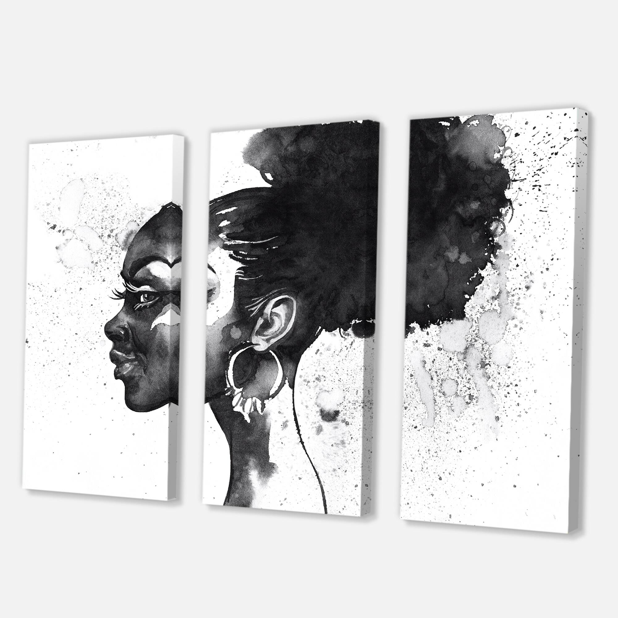 Designart - Monochrome Portrait of African American Woman I