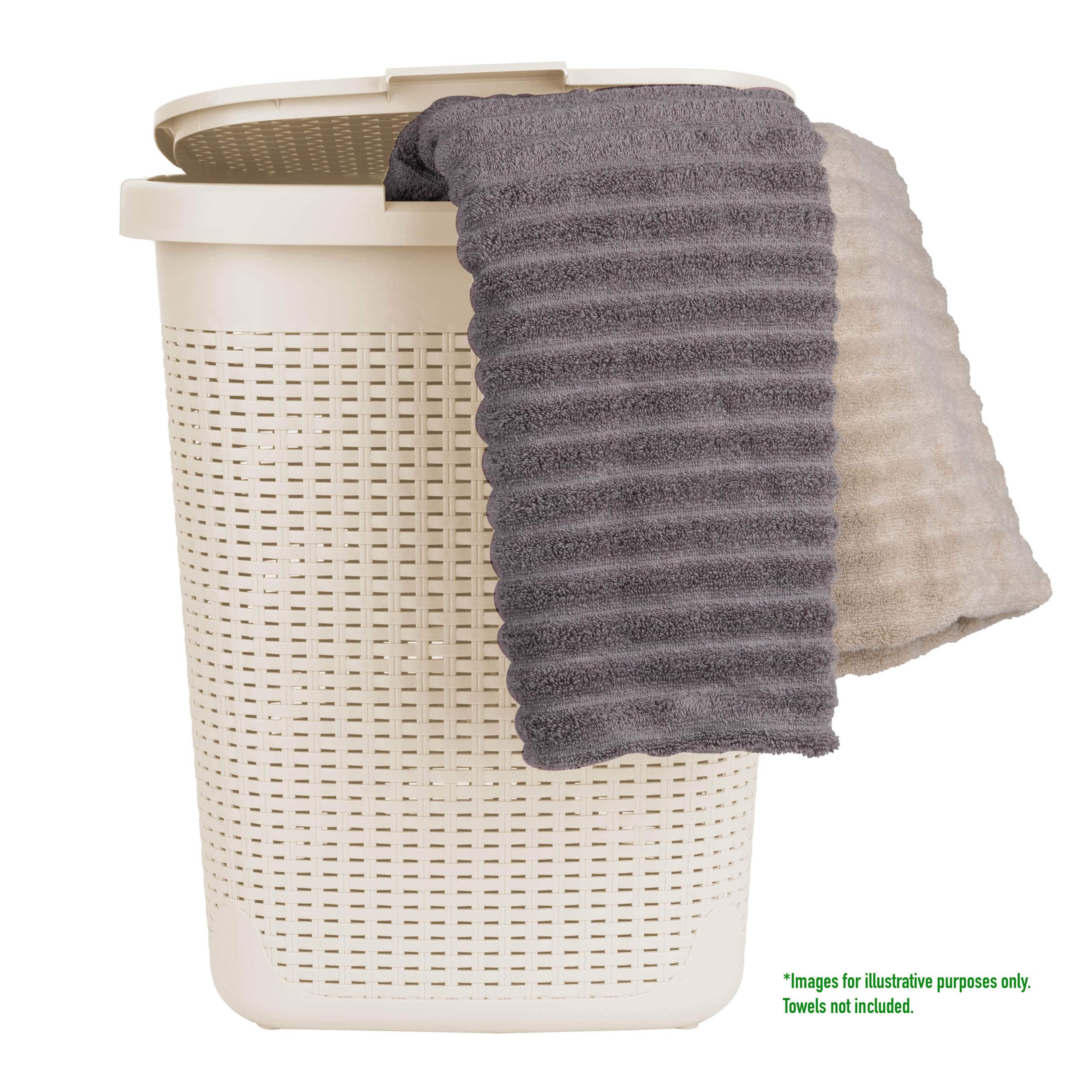 Mind Reader 21'' Hamper Laundry Basket with Cutout Handles