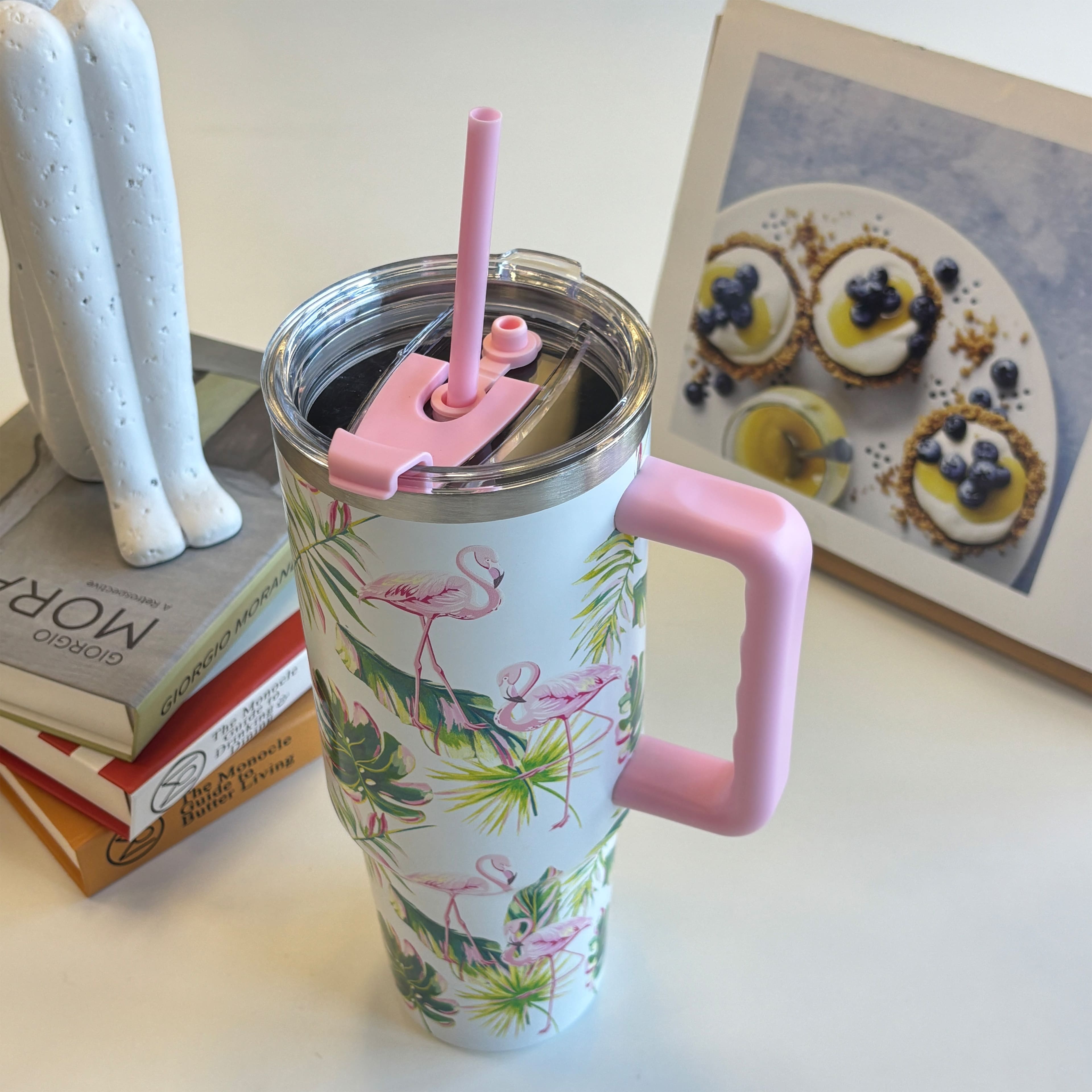 40oz. Flamingo Toss Stainless Steel Insulated Tumbler by Celebrate It&#x2122;