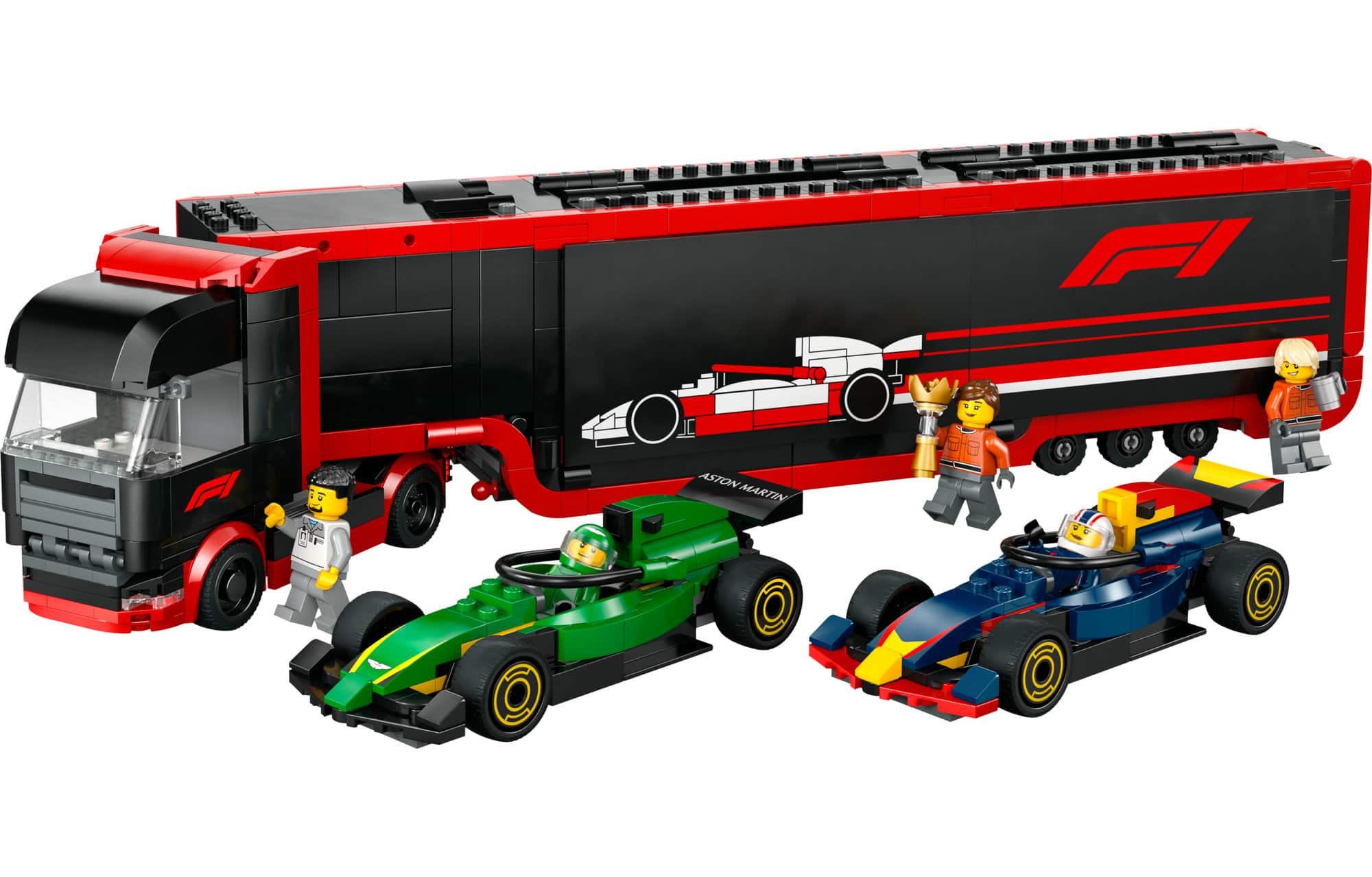 LEGO&#xAE; City F1&#xAE; Truck with RB20 &#x26; AMR24 F1&#xAE; Cars Toy Racing Transporter Set