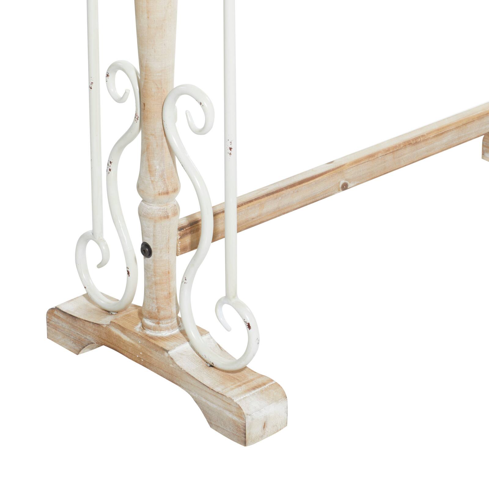 40'' Light Brown Wood Farmhouse Coat Rack