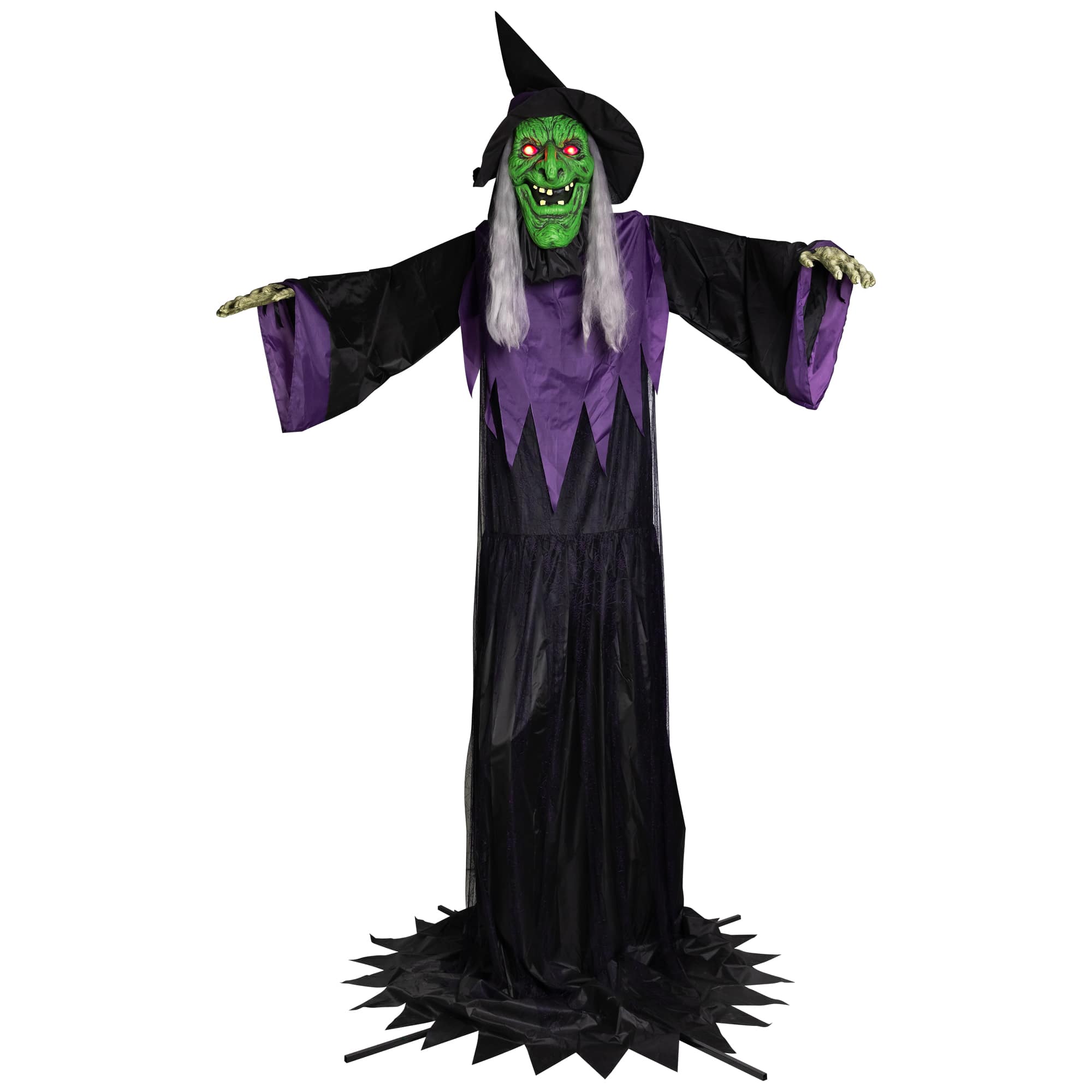 Huge Lighted and Animated Talking Witch Commercial Outdoor Halloween Decoration - 15&#x27;