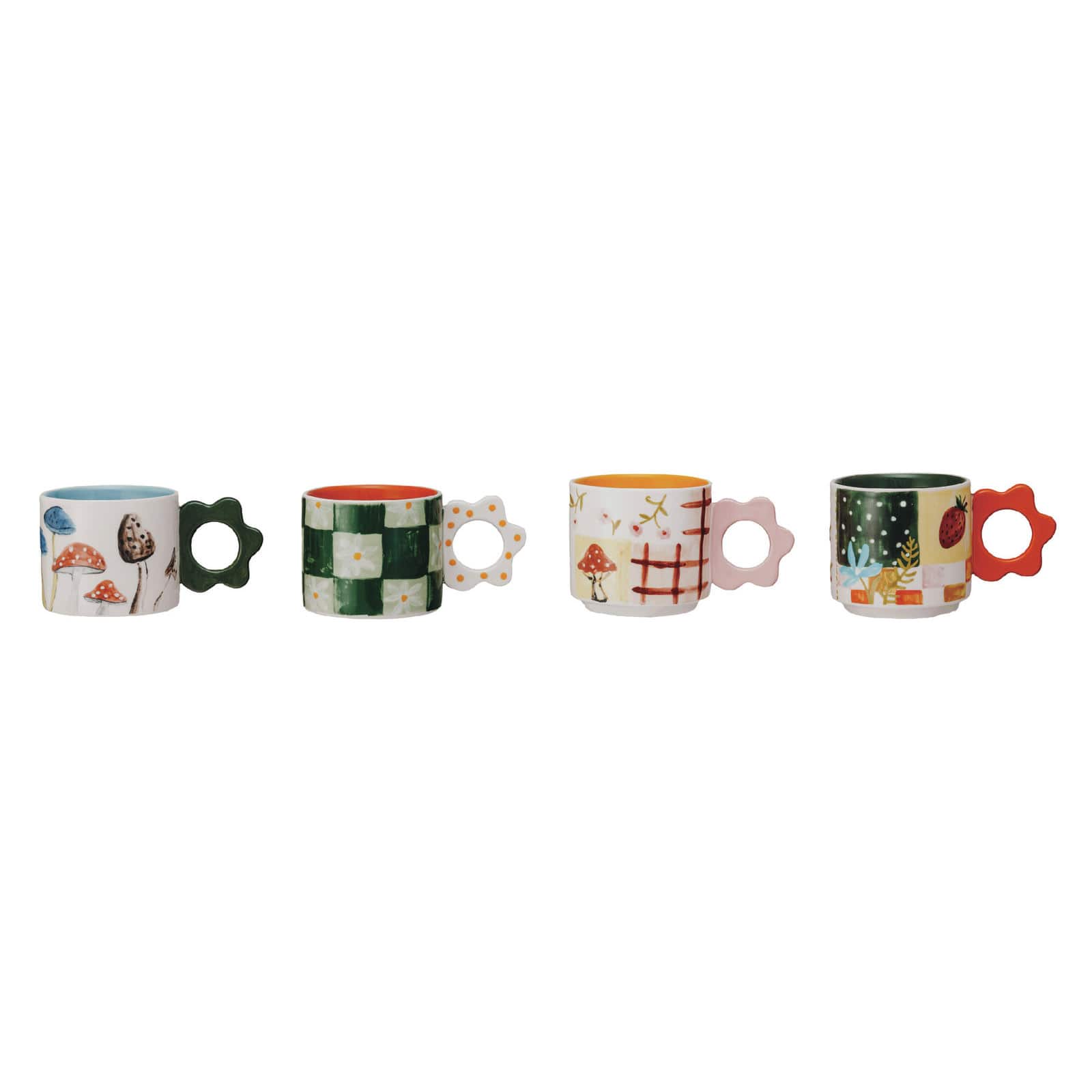 Hello Honey&#xAE; 3.25&#x22; Floral Stoneware Mug Set