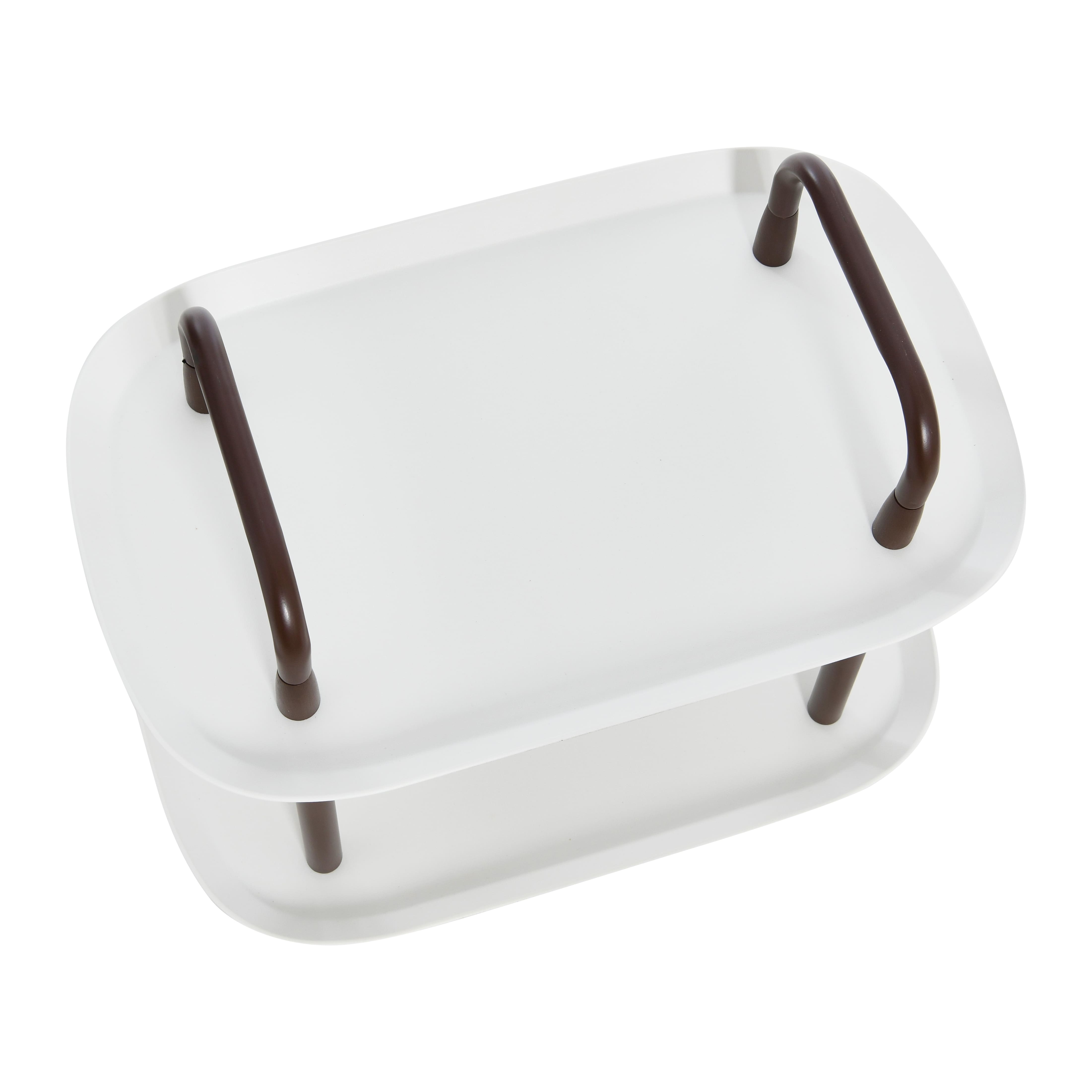 Hello Honey&#xAE; Main + Mesa&#x2122; 2-Tier Modern Plastic and Metal Trolley
