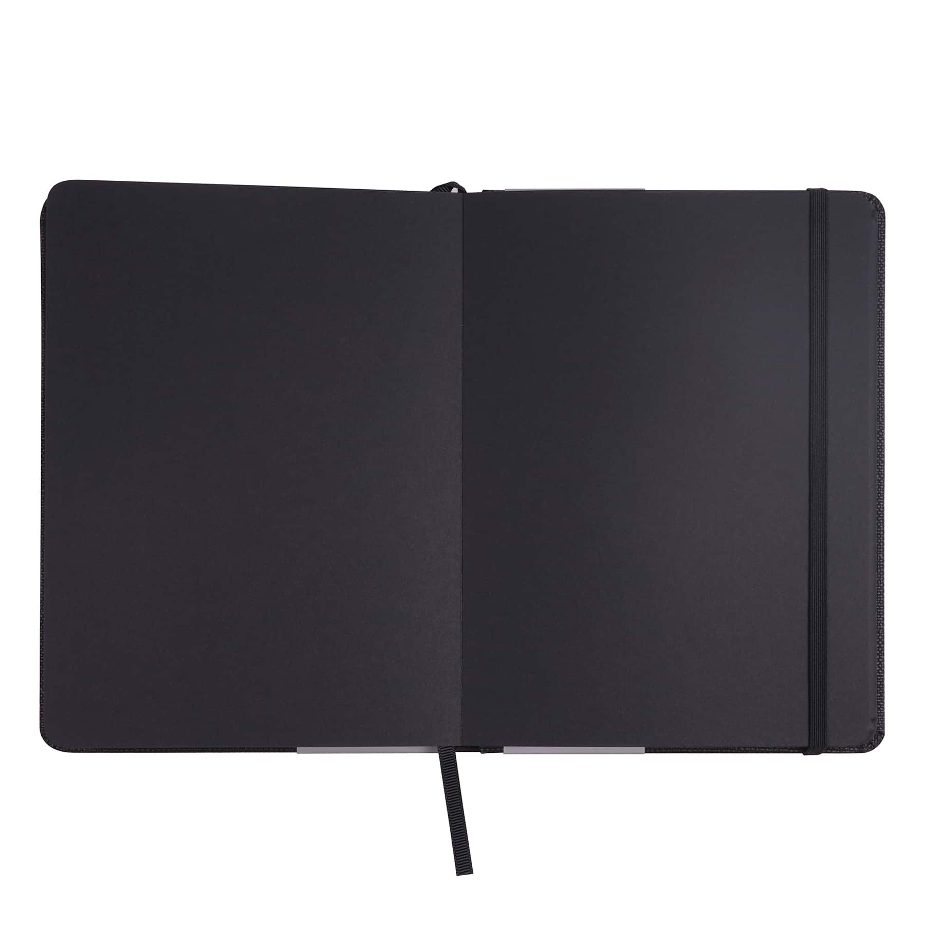 Black Page Premium Hardcover Journal, 6" x 8" by Artist's Loft™