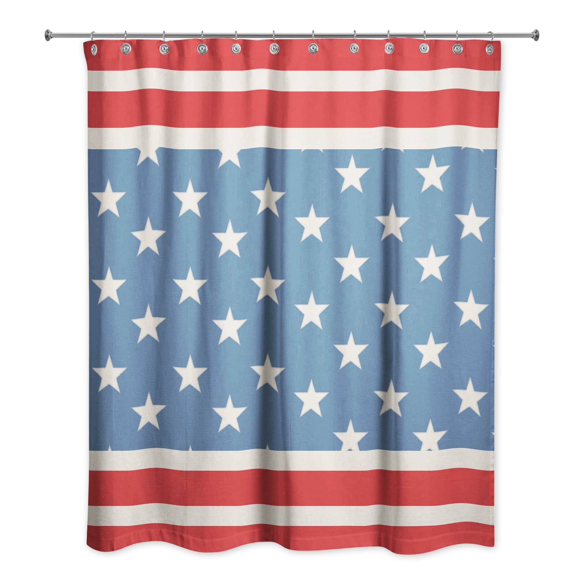 Red &#x26; Blue Stars &#x26; Stripes Shower Curtain