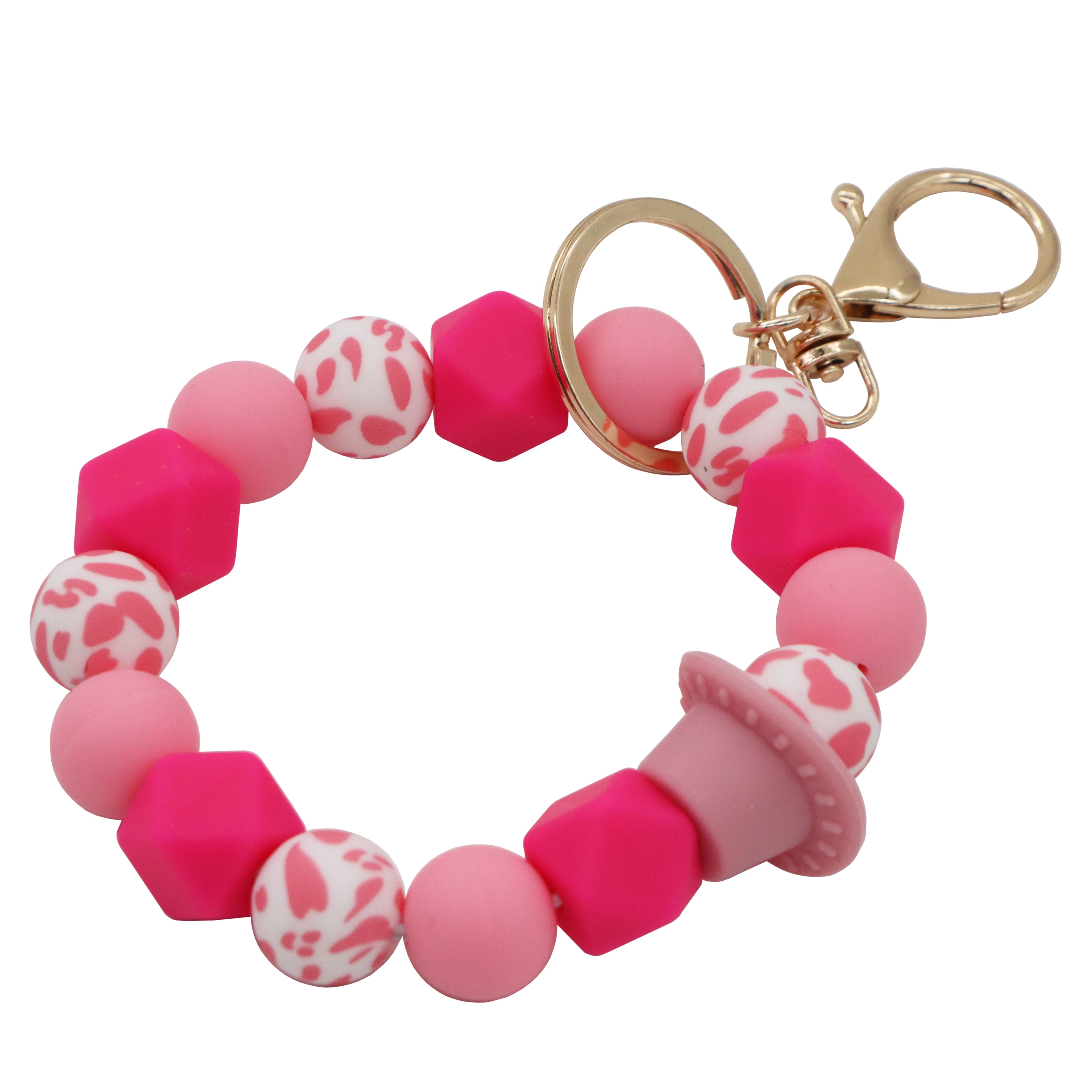 Assorted Silicone Bead Keychain, 1pc. by Fab Finds