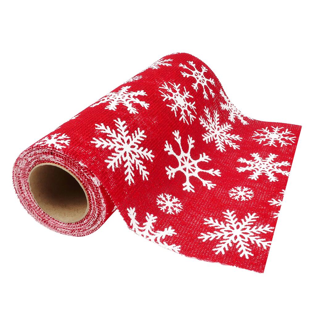 Winter garland elegant christmas wreaths wreath pine cone mellow stuff pinecones pretty natural via flickr things pinecone 2009 holiday decor 9.5" x 10ft. Faux Burlap Snowflake Mesh by Celebrate It® Christmas