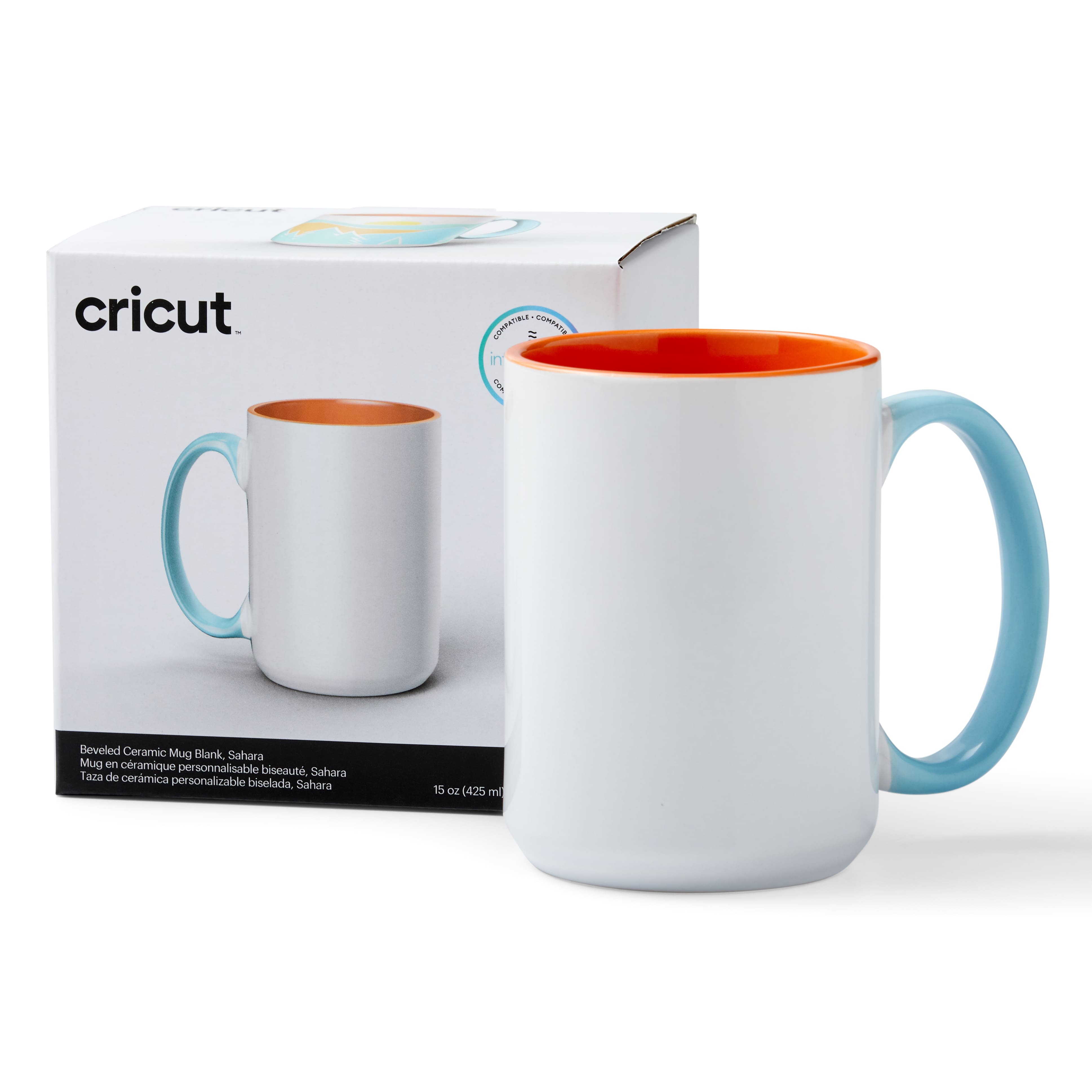 16 Pack: Cricut&#xAE; 15oz. Beveled Ceramic Mug Blank