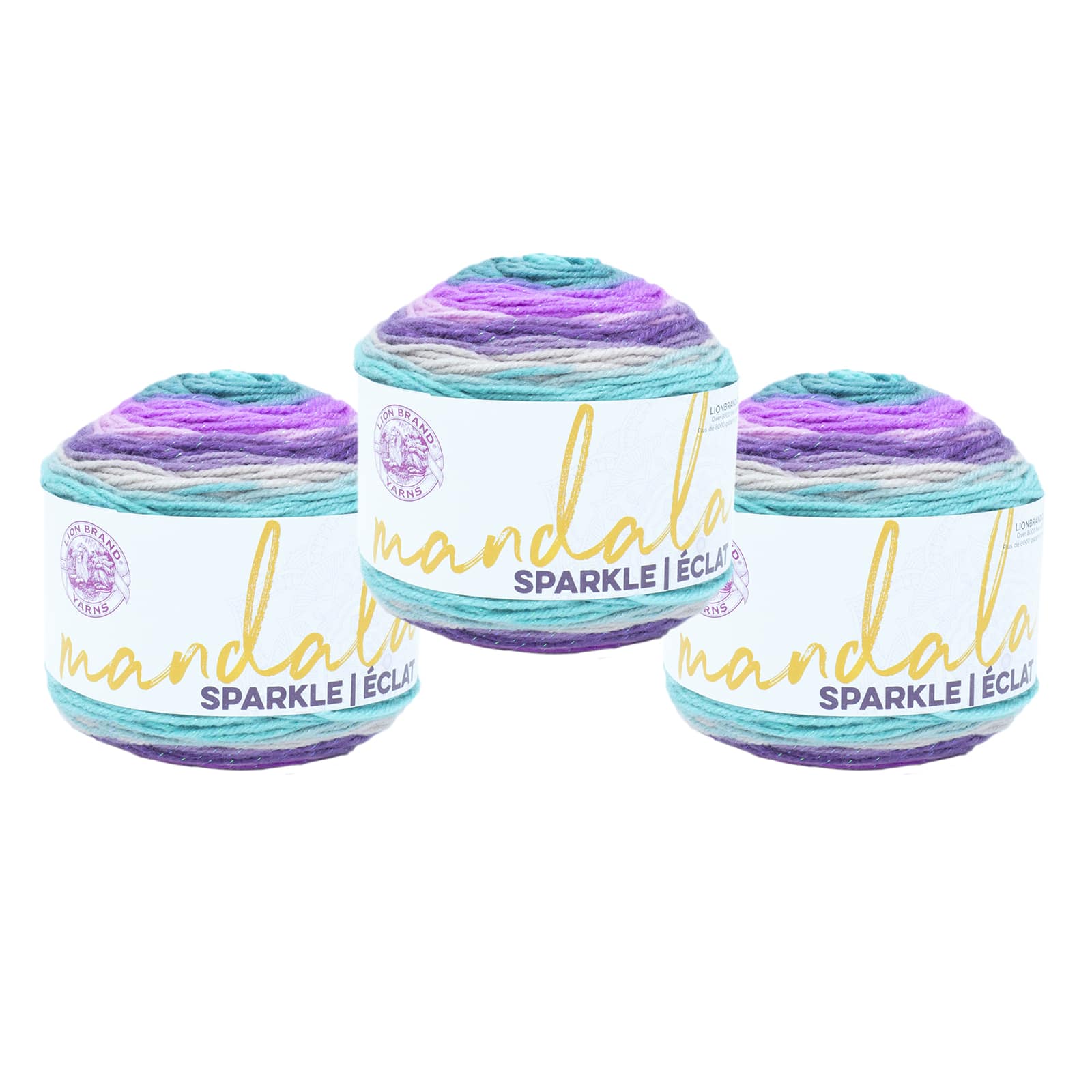 3 Pack Lion Brand® Mandala® Sparkle Yarn