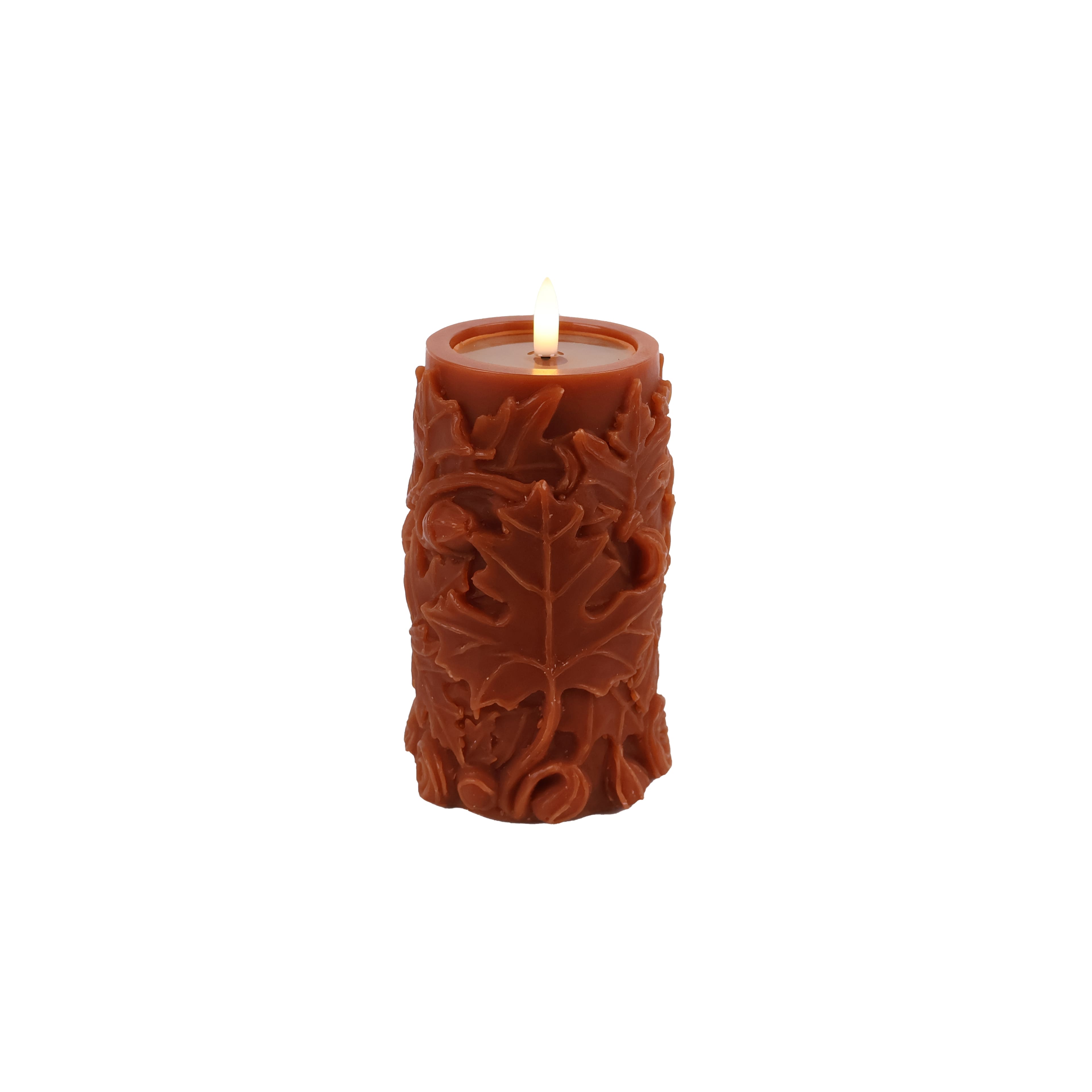 6&#x22; Fall Leaf LED Pillar Candle by Ashland&#xAE;