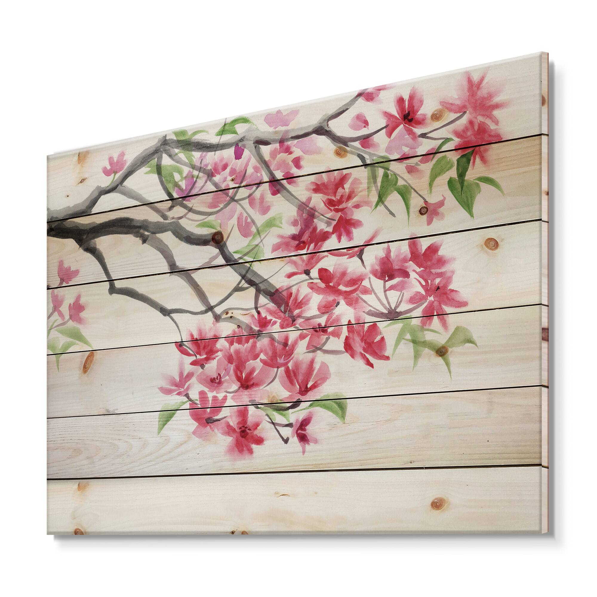 Blossoming, selling print on wood