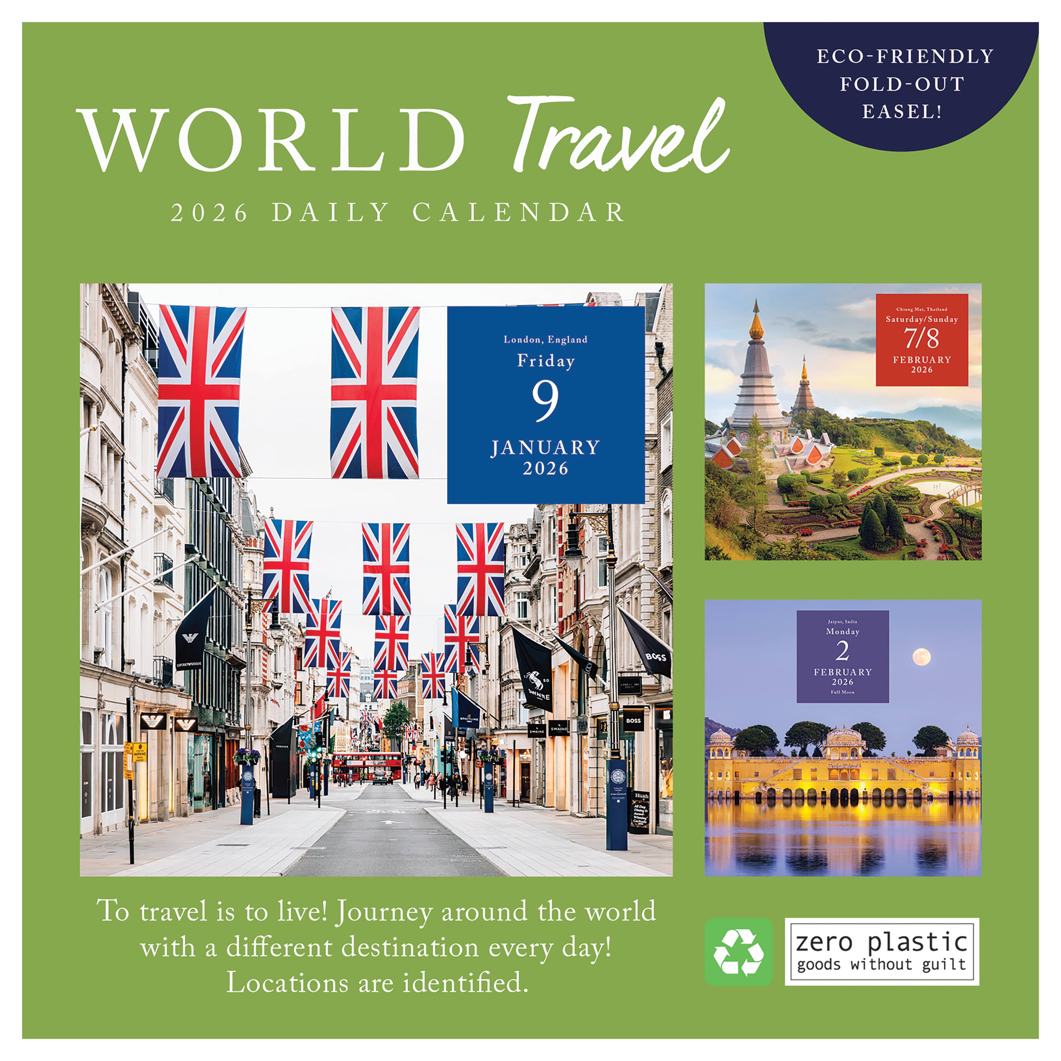 2026 World Travel Daily Desktop Calendar