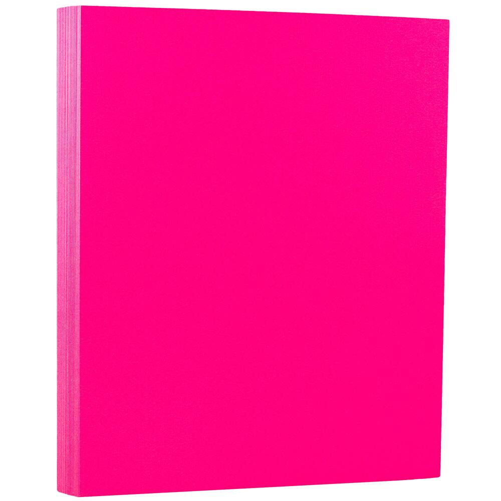JAM Paper Neon Cover 8.5&#x22; x 11&#x22; 43lb. Cardstock, 50 Sheets