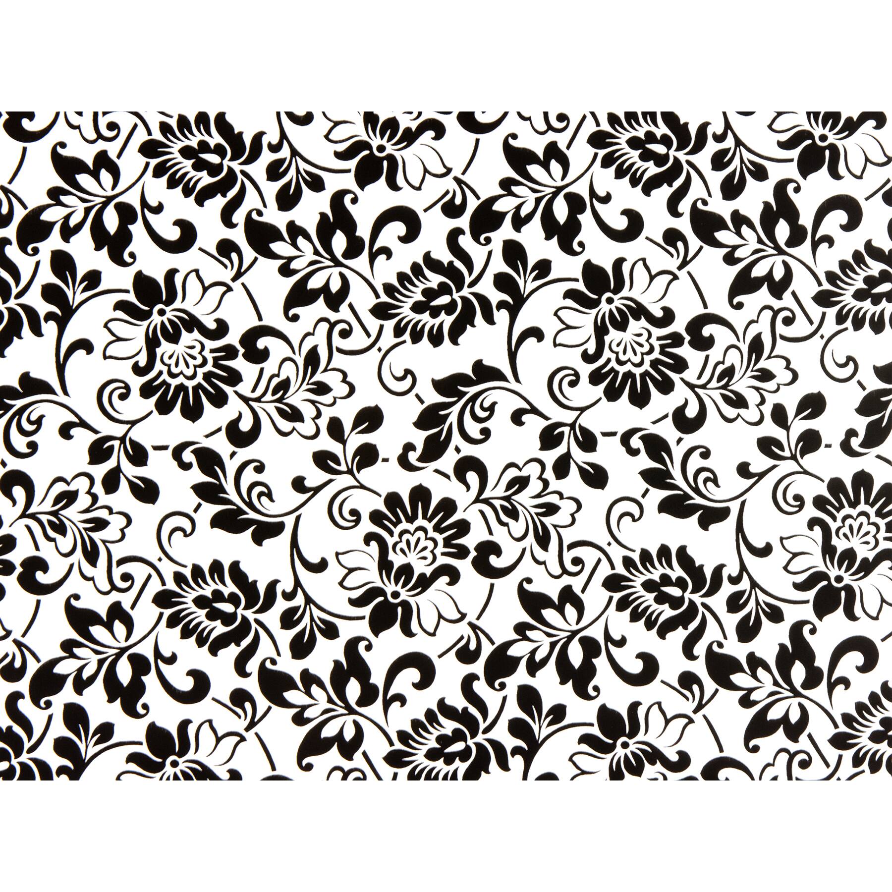 Fablon Black & White Damask Adhesive Film, 2ct.