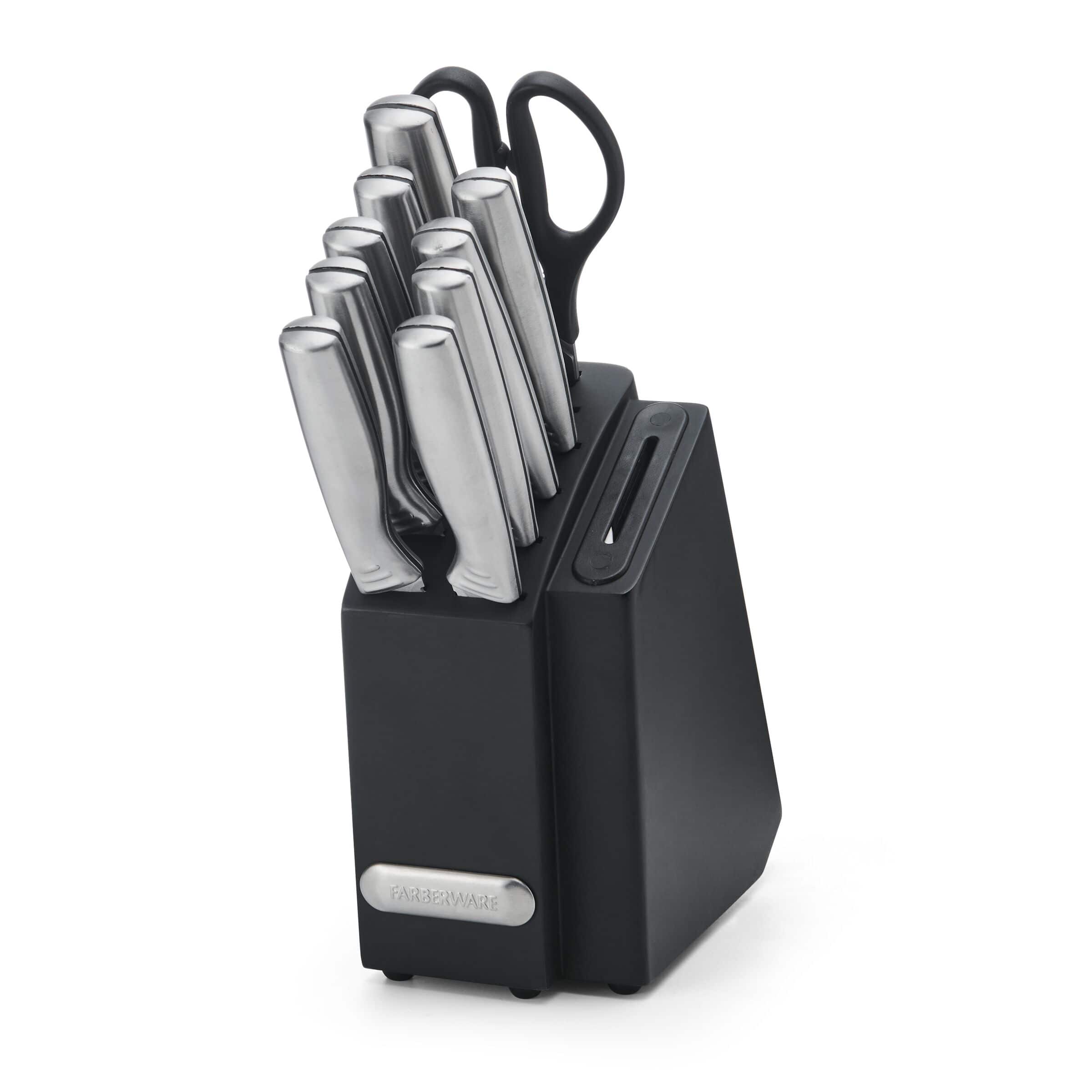 Farberware Edgekeeper 11-Piece Stainless Steel Knife Block Set