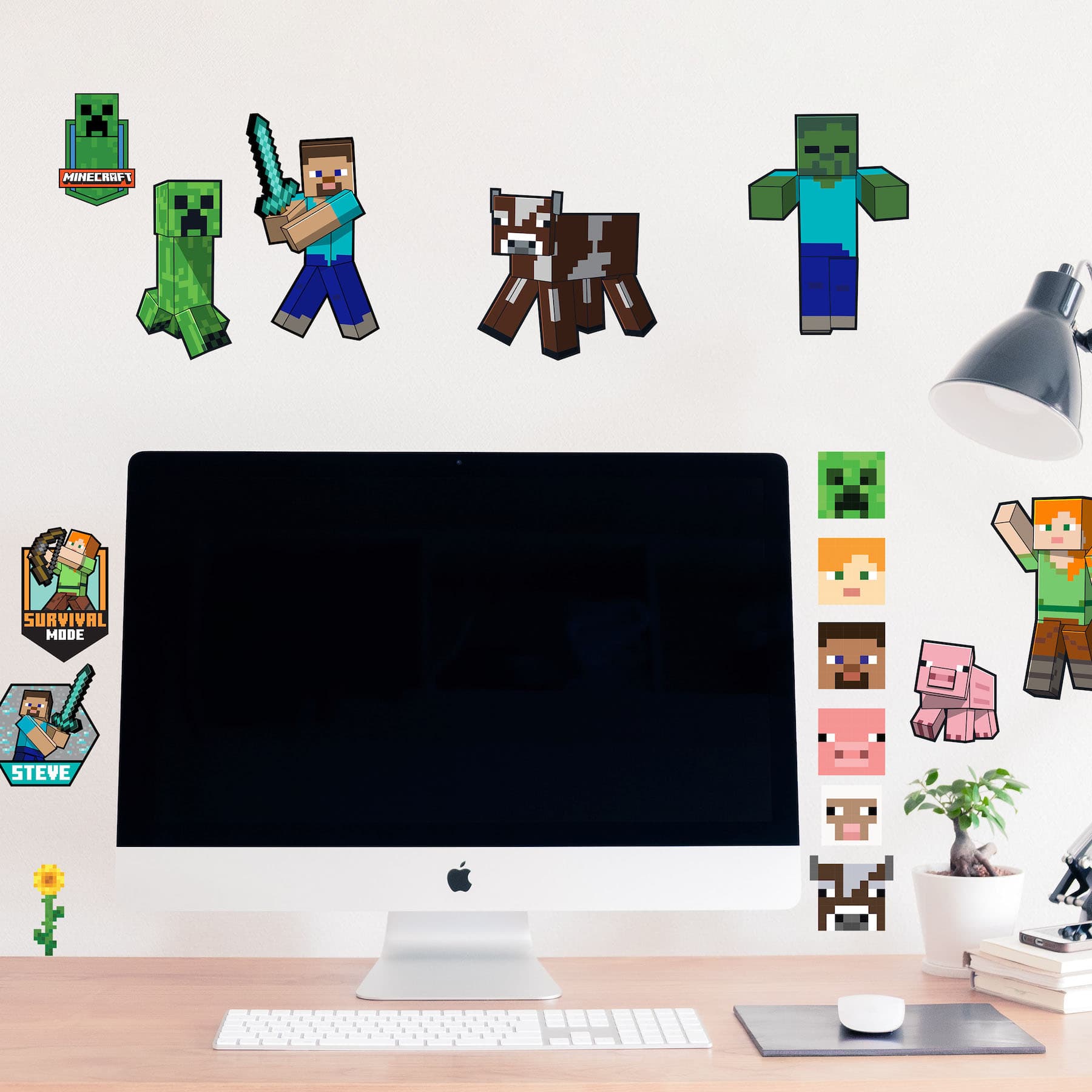 RoomMates Minecraft Characters Peel &#x26; Stick Wall Decals