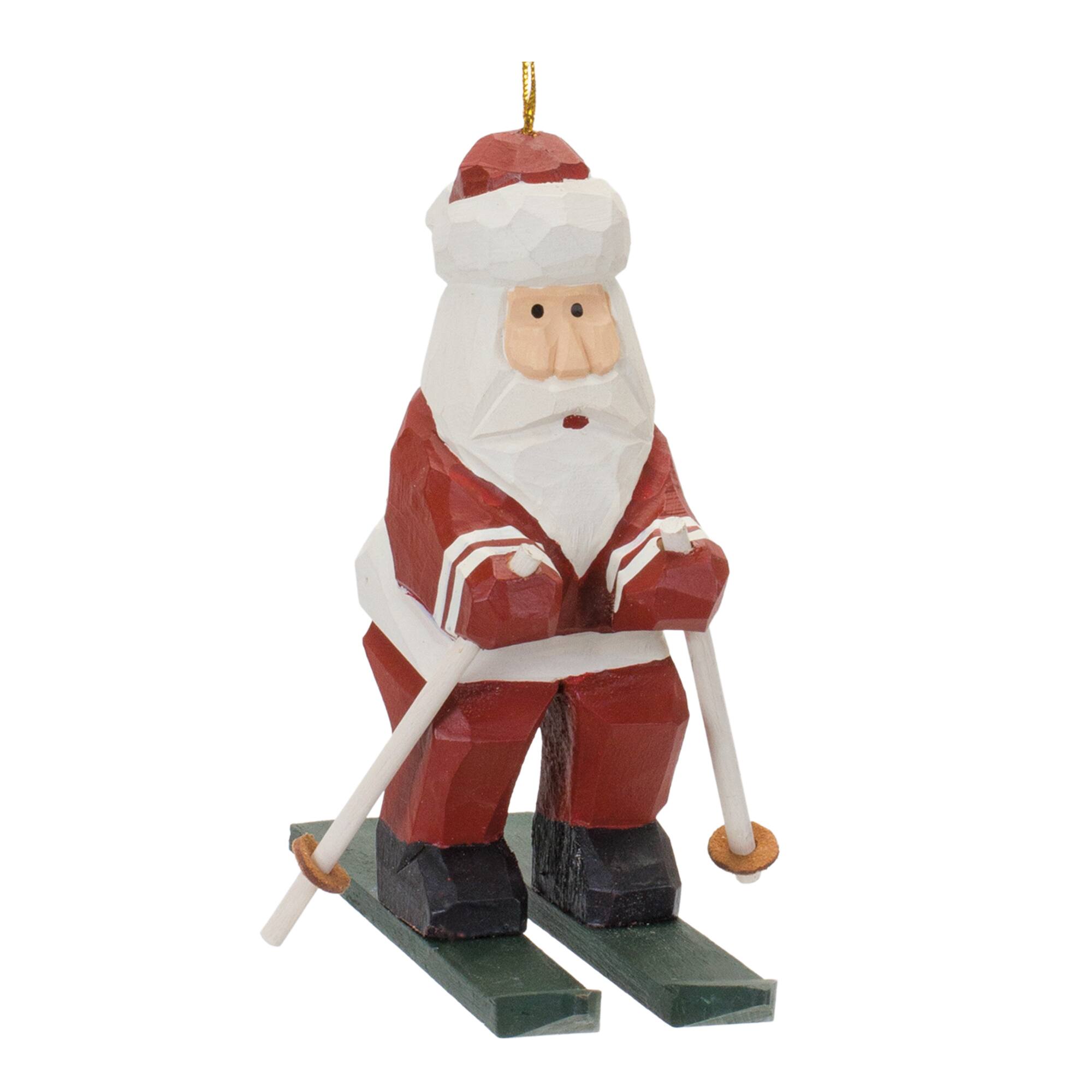6ct. Santa on Skis Ornament