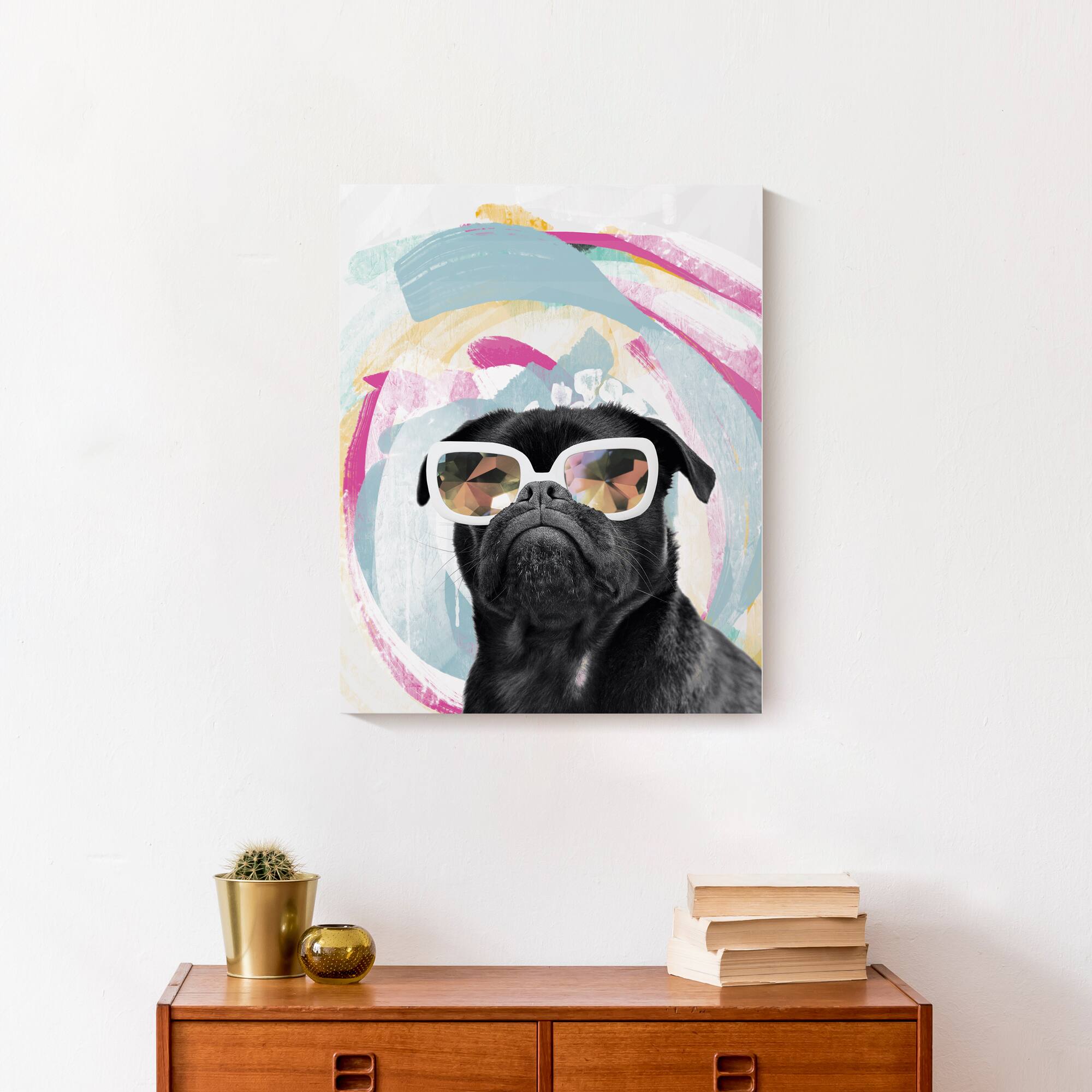 Kaleidoscope Pug 6 Canvas Wall Art