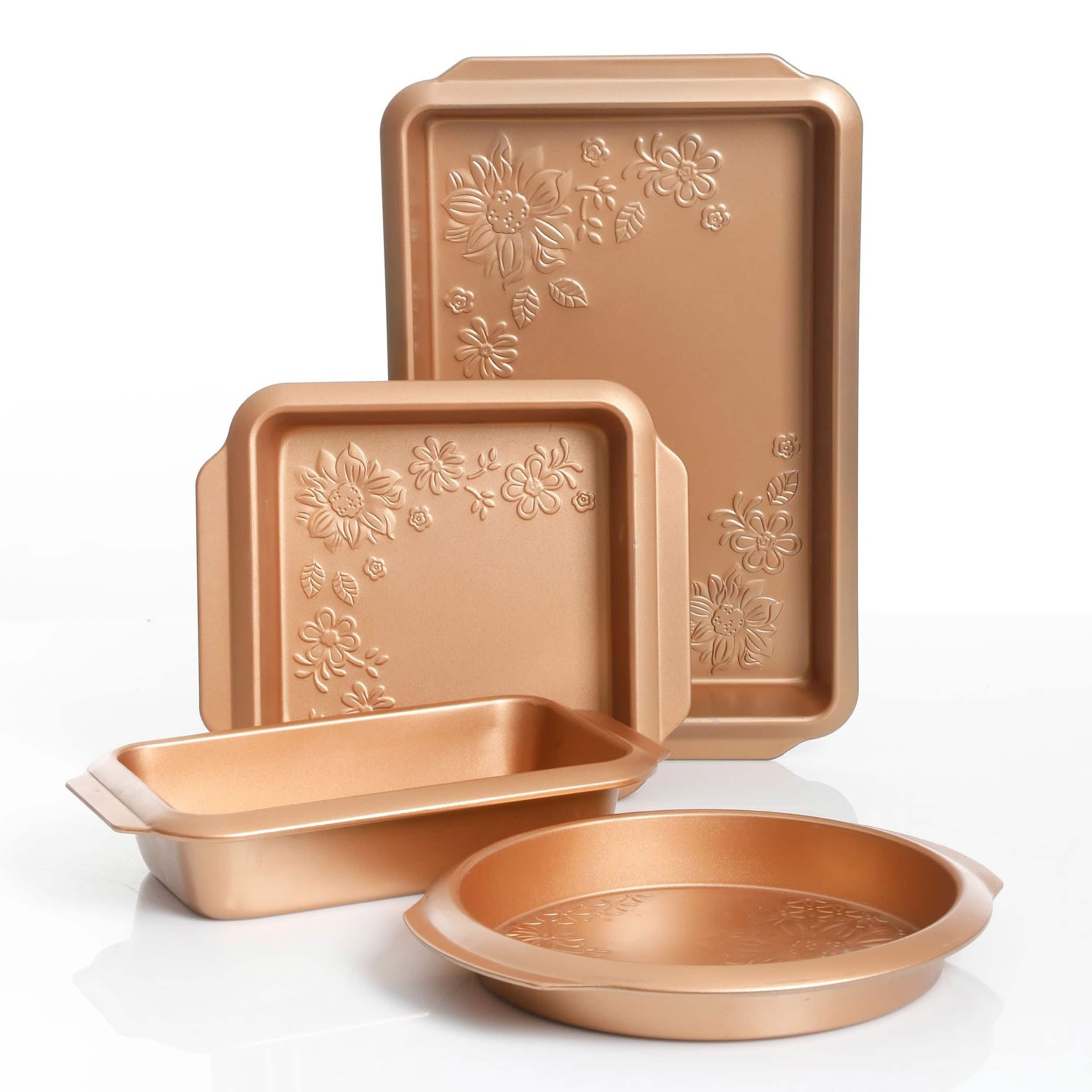 Gibson Home Richmound Copper 4-Piece Nonstick Heavy Gauge Steel Bakeware Set