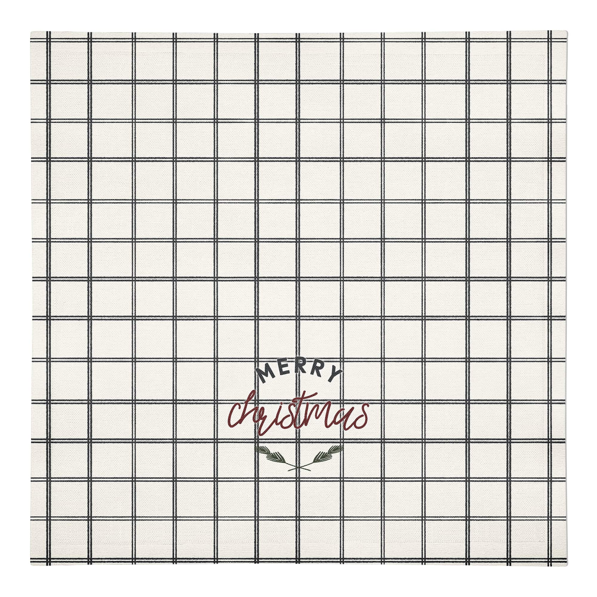 designs direct merry christmas grid 10 x 10 cotton twill napkin michaels