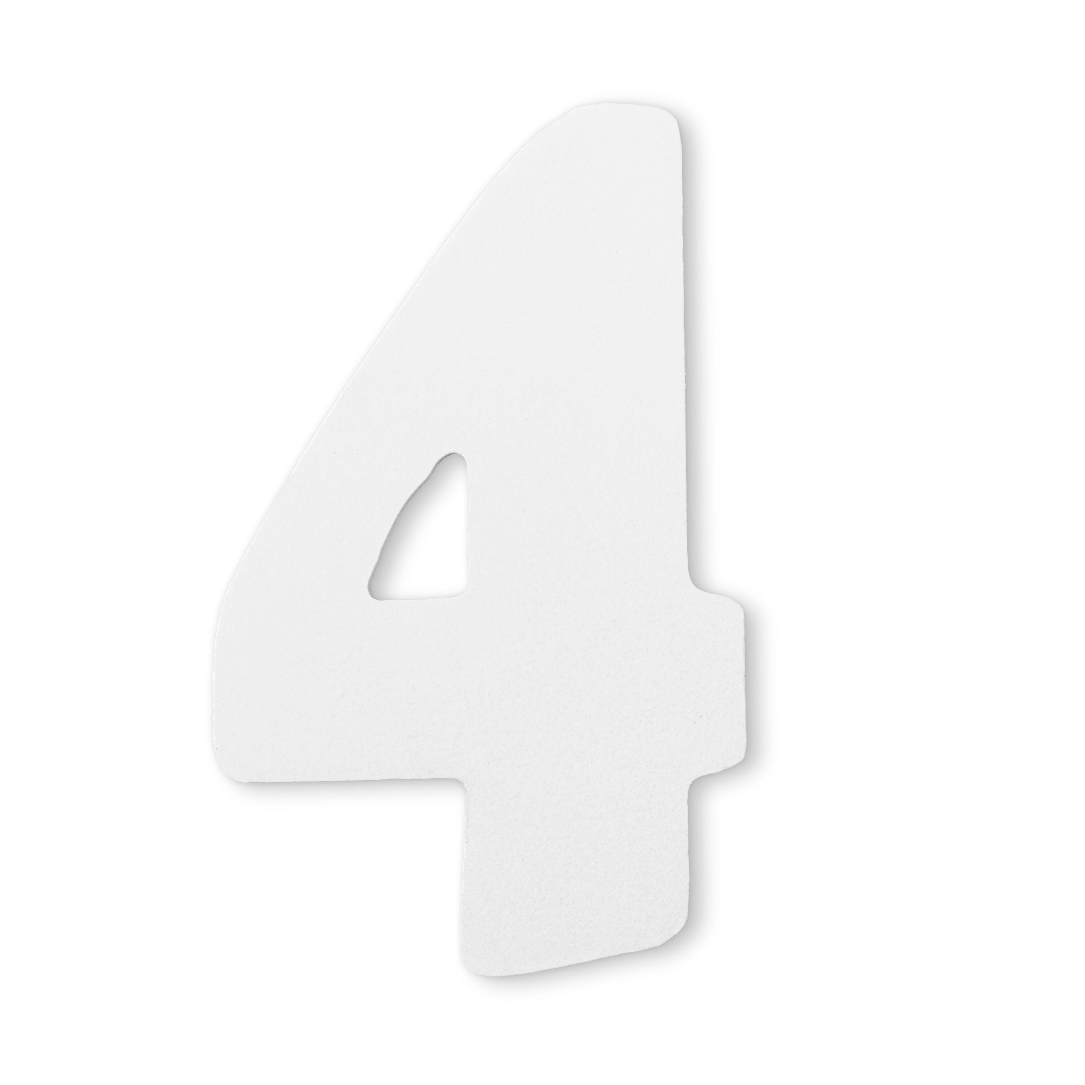 6 White Wooden Number by Make Market | Numeral 4 | 6 in