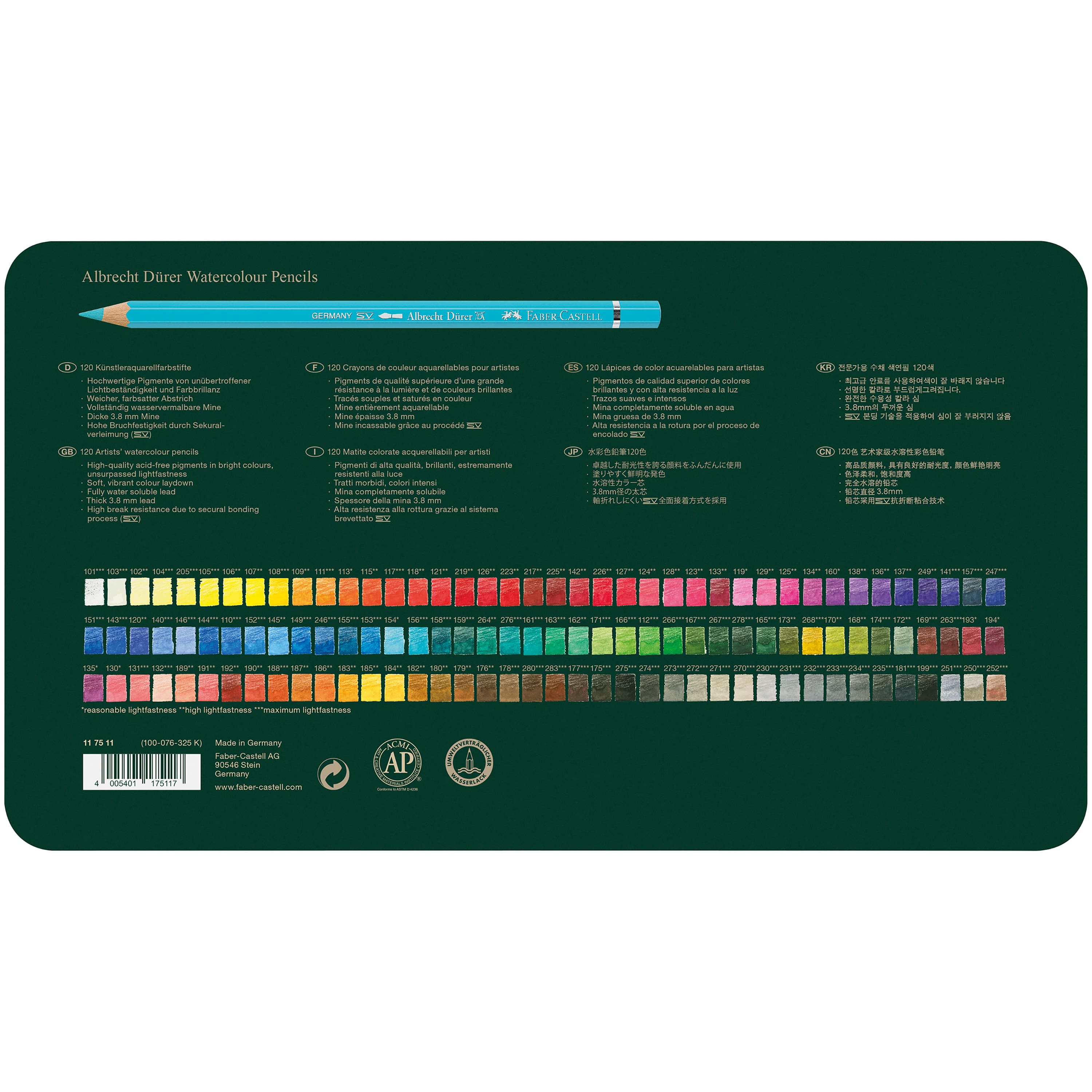 Faber-Castell Albrecht Durer 120 Color Watercolor Pencil Set