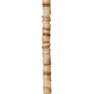 White Shell Rondel Beads, 7mm by Bead Landing™ image