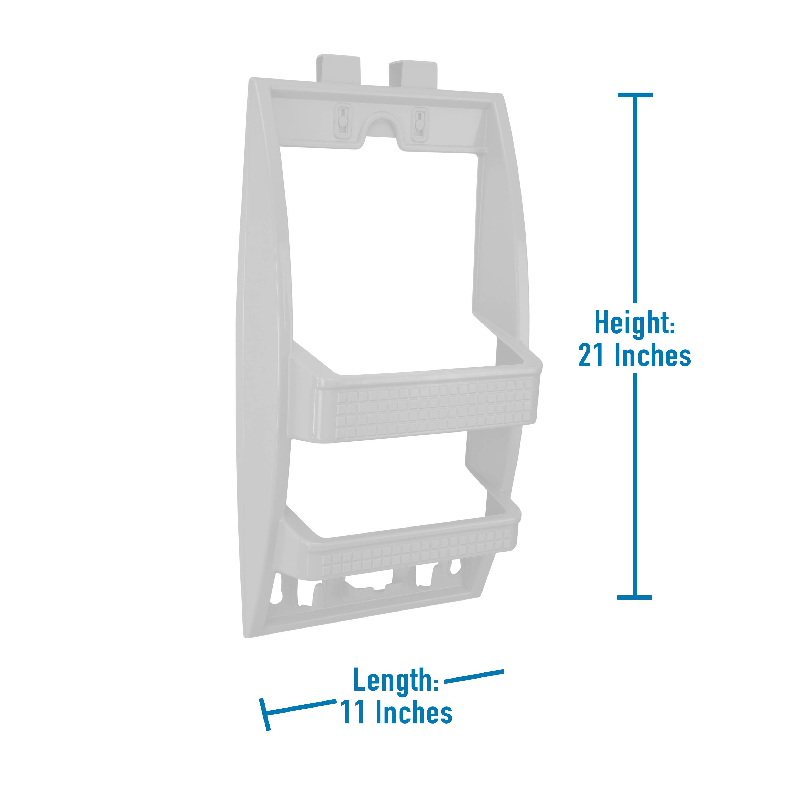 Bath Bliss White Multi Hanging Option Shower Caddy