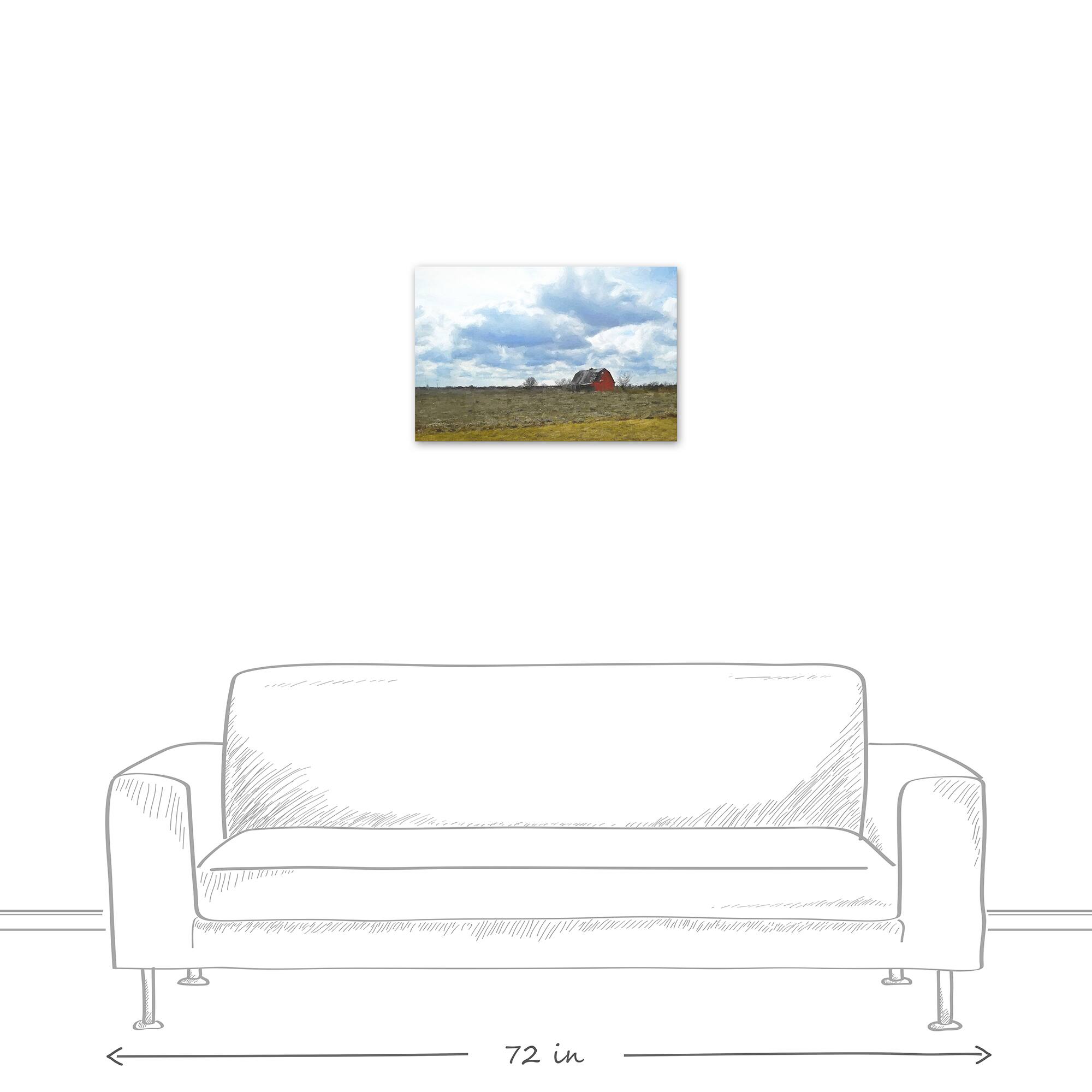 Blue Skies Barn 16" x 24" Canvas Wall Art
