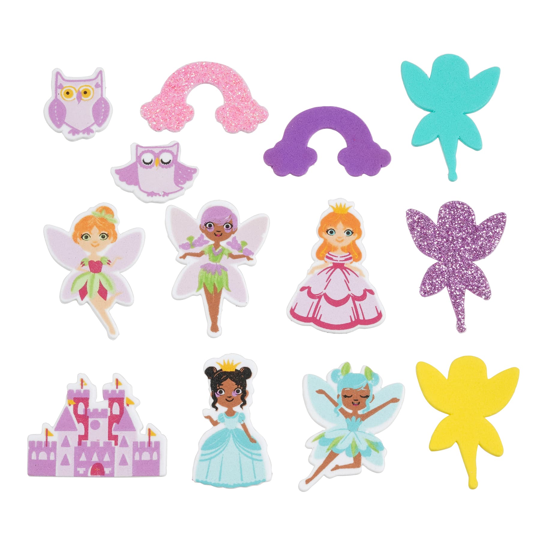 12 Pack: Princess &#x26; Fairy Foam Stickers by Creatology&#x2122;