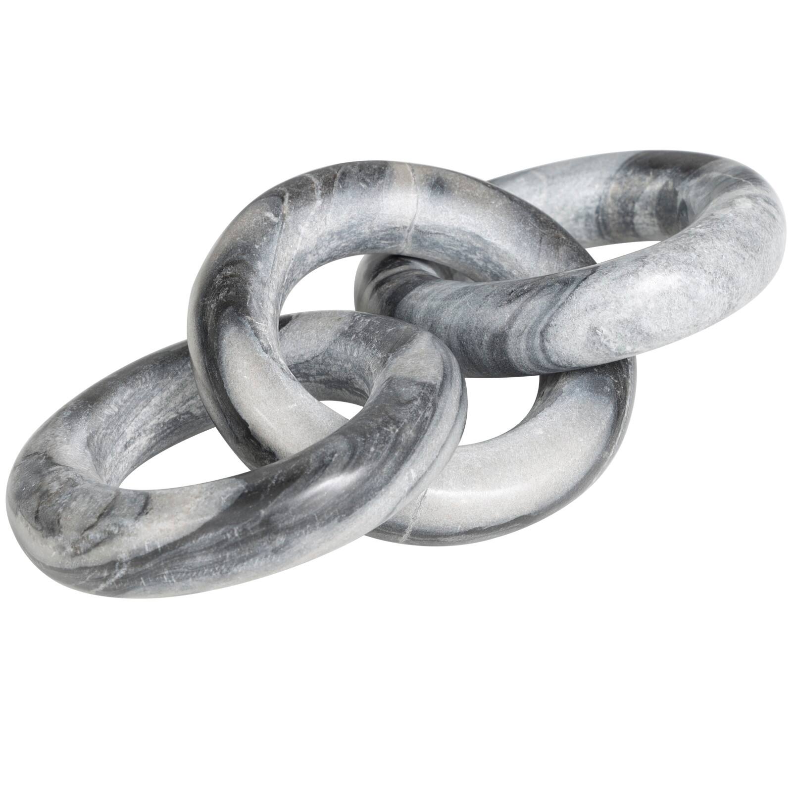 10" Black Marble Handmade Linked 3-Ring Chain Sculpture By Ivory And Iris | Michaels®