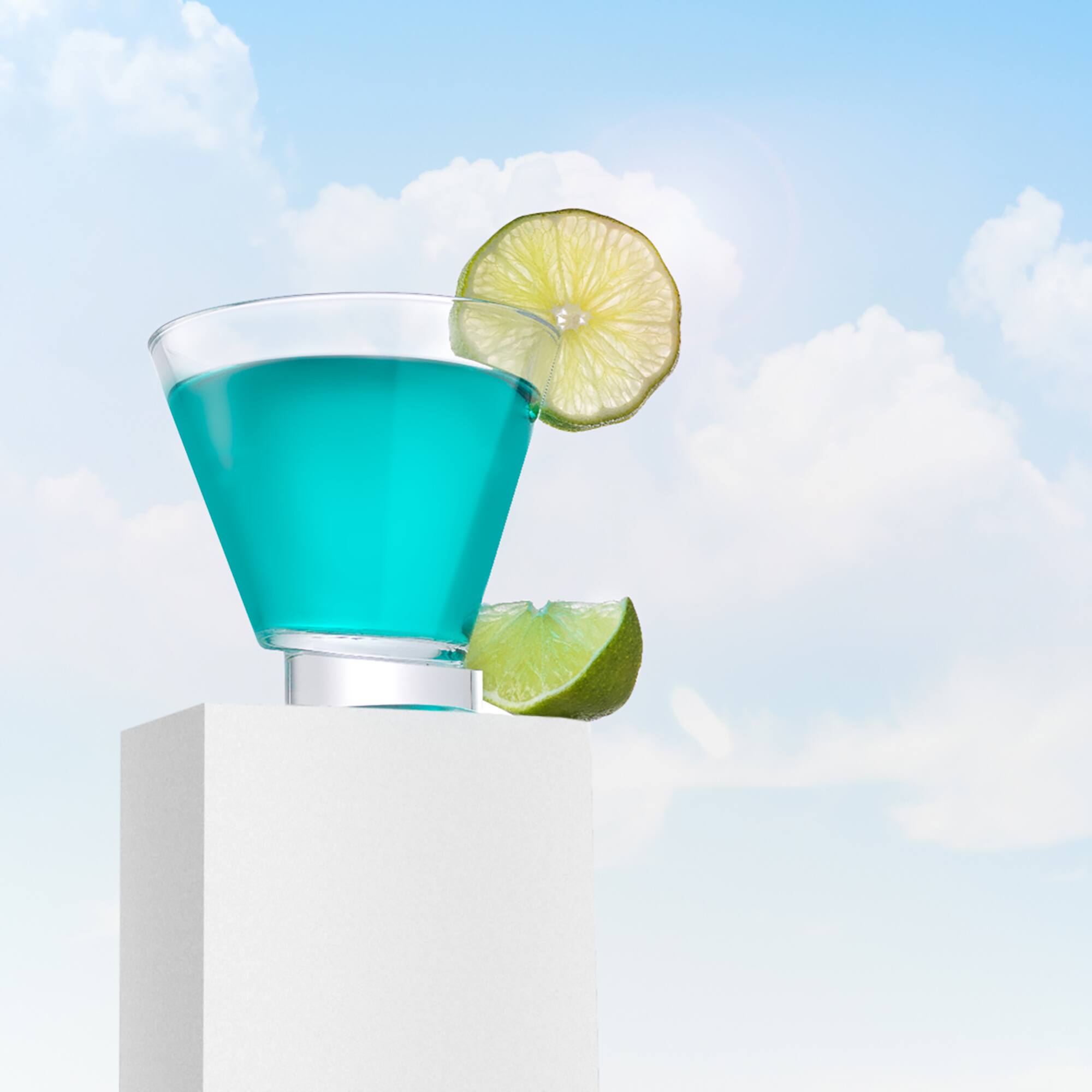 JoyJolt&#xAE; 8.6oz. Aqua Vitae Round Off Base Martini Glasses, 2ct.
