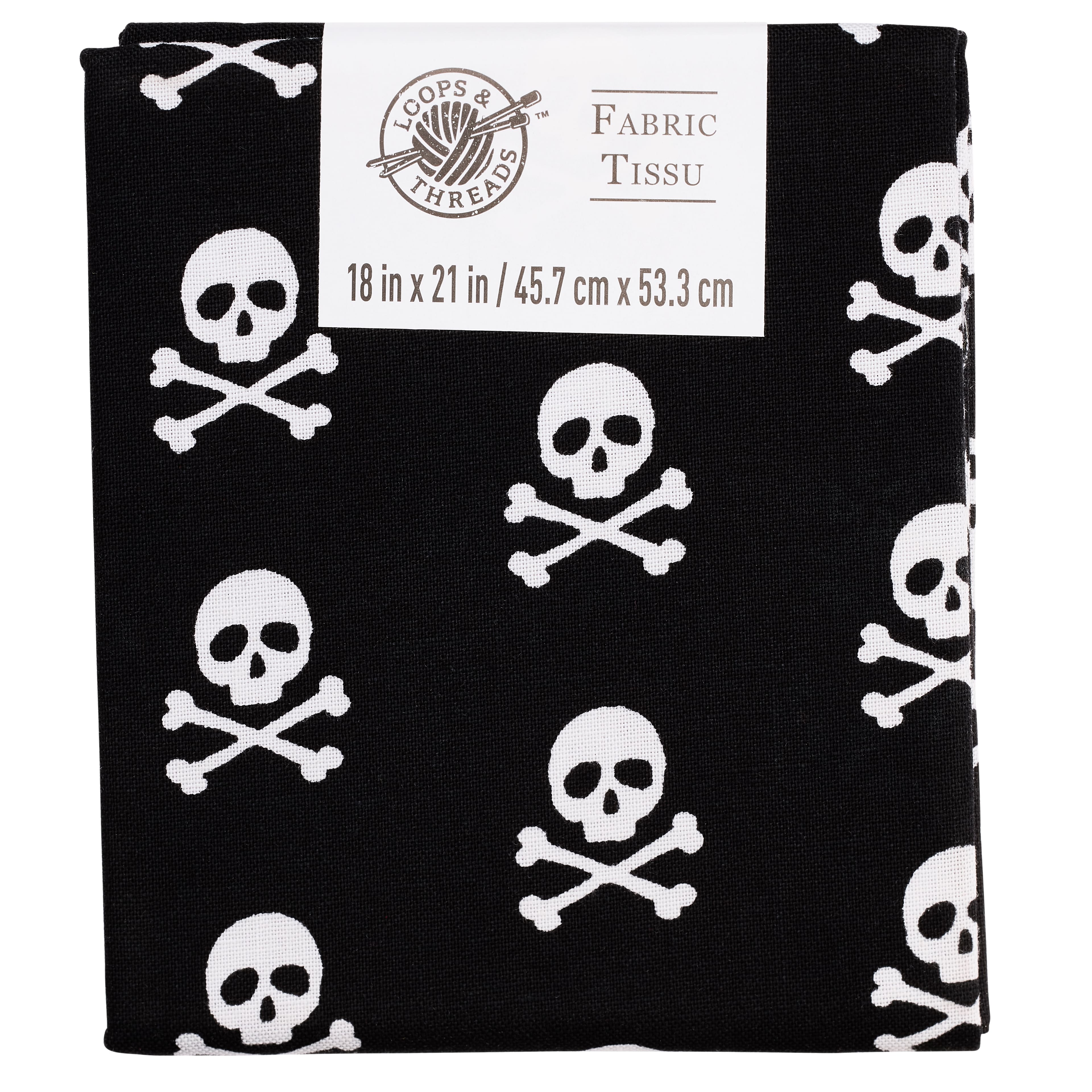 Black Skull Fabric By Loops & Threads®