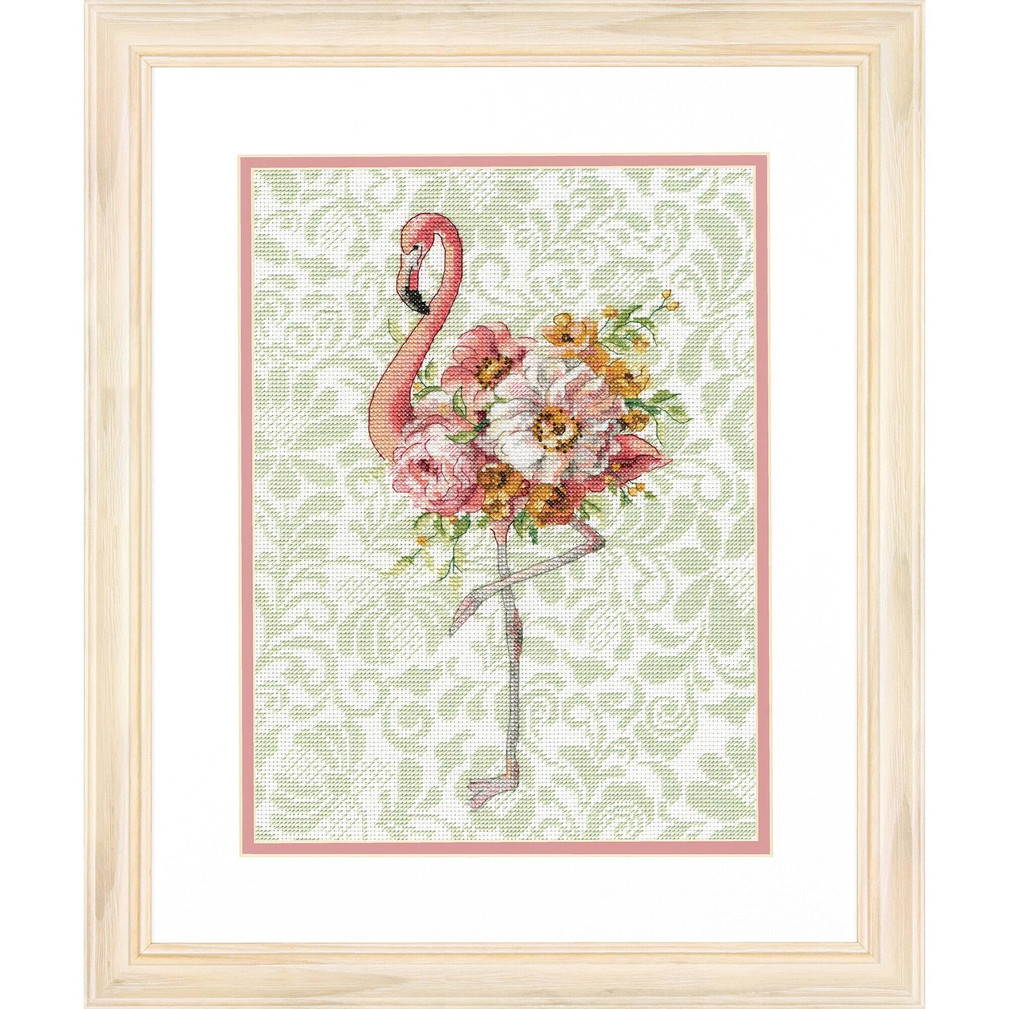 Dimensions® Floral Flamingo Counted Cross Stitch Kit