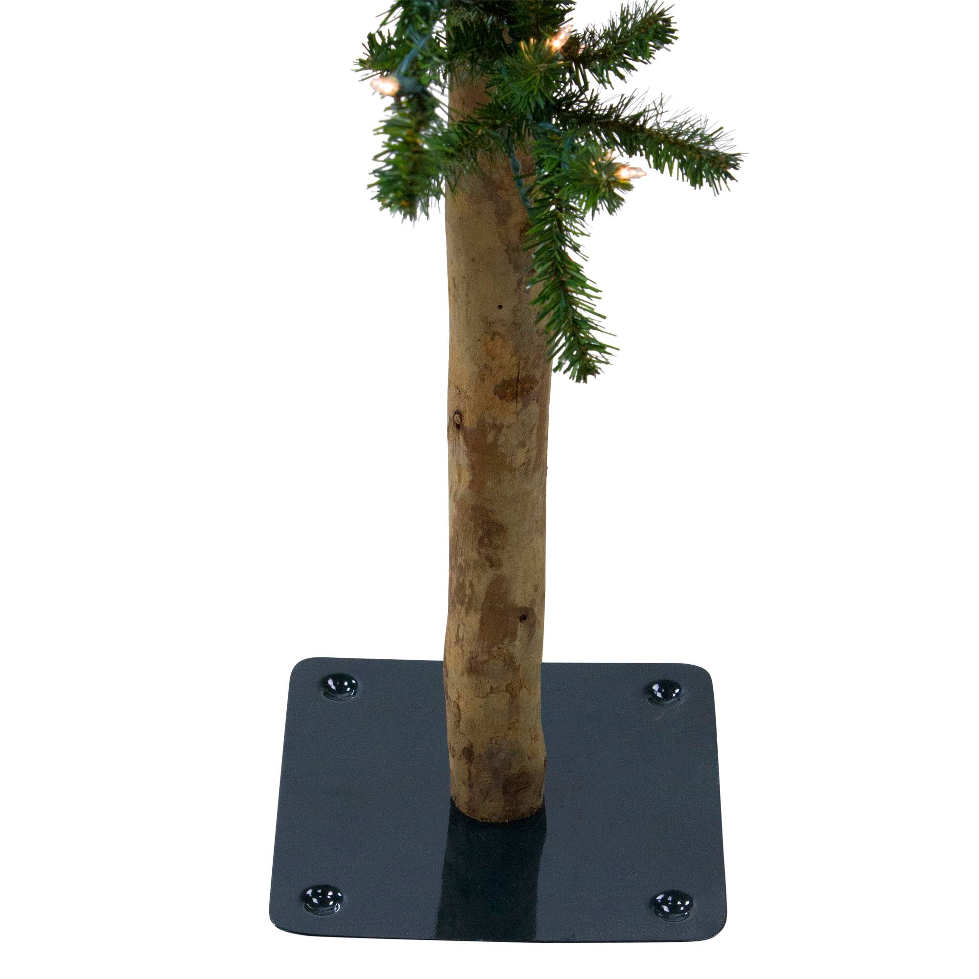 6ft. Pre-Lit Alpine Artificial Christmas Tree, Clear Lights 