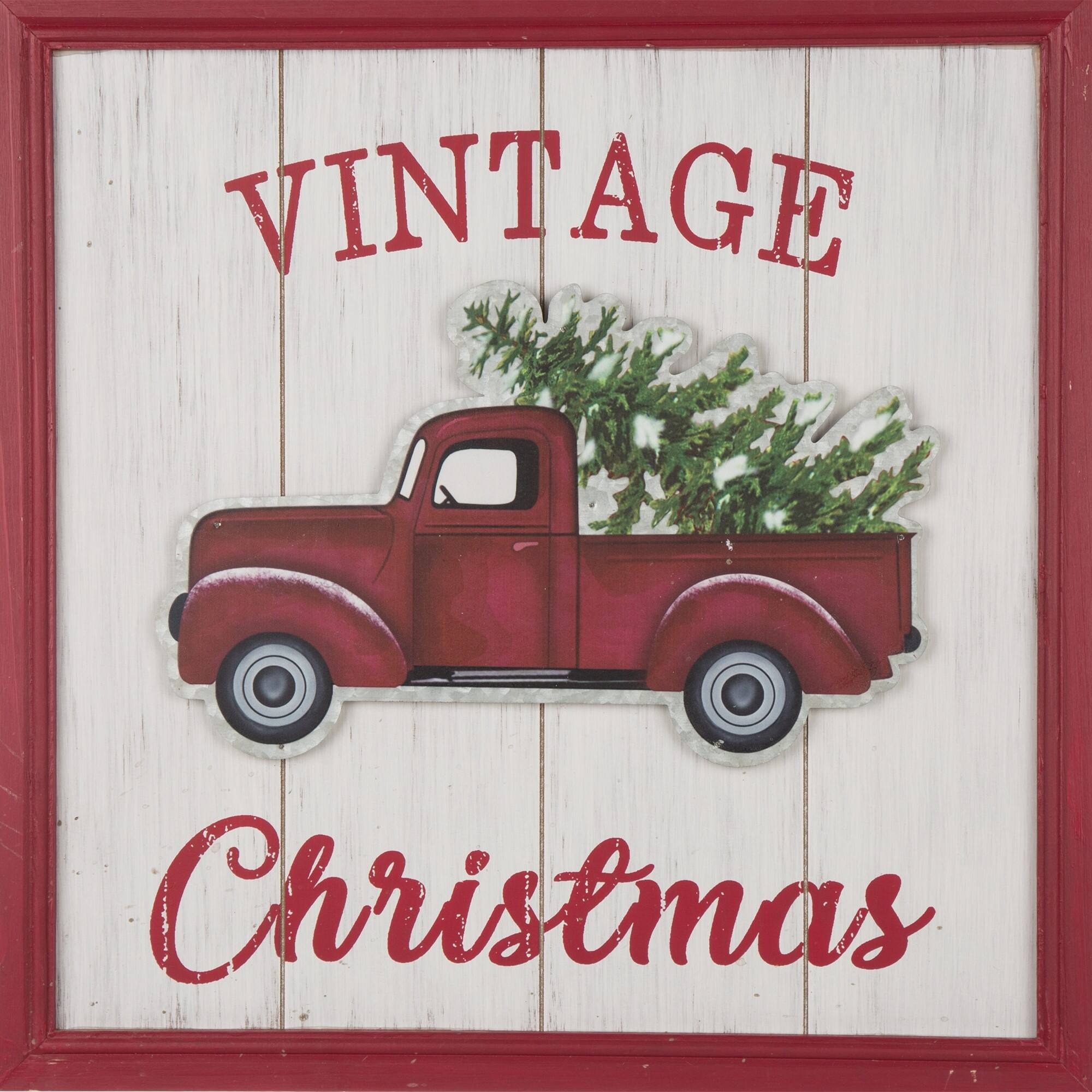 Glitzhome&#xAE; 18&#x22; Wooden Truck Wall D&#xE9;cor
