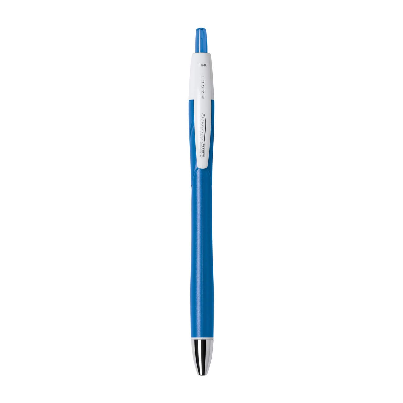 BIC&#xAE; Glide&#x2122; Exact Blue Fine Point 0.7mm Retractable Ball Point Pens, 12ct.