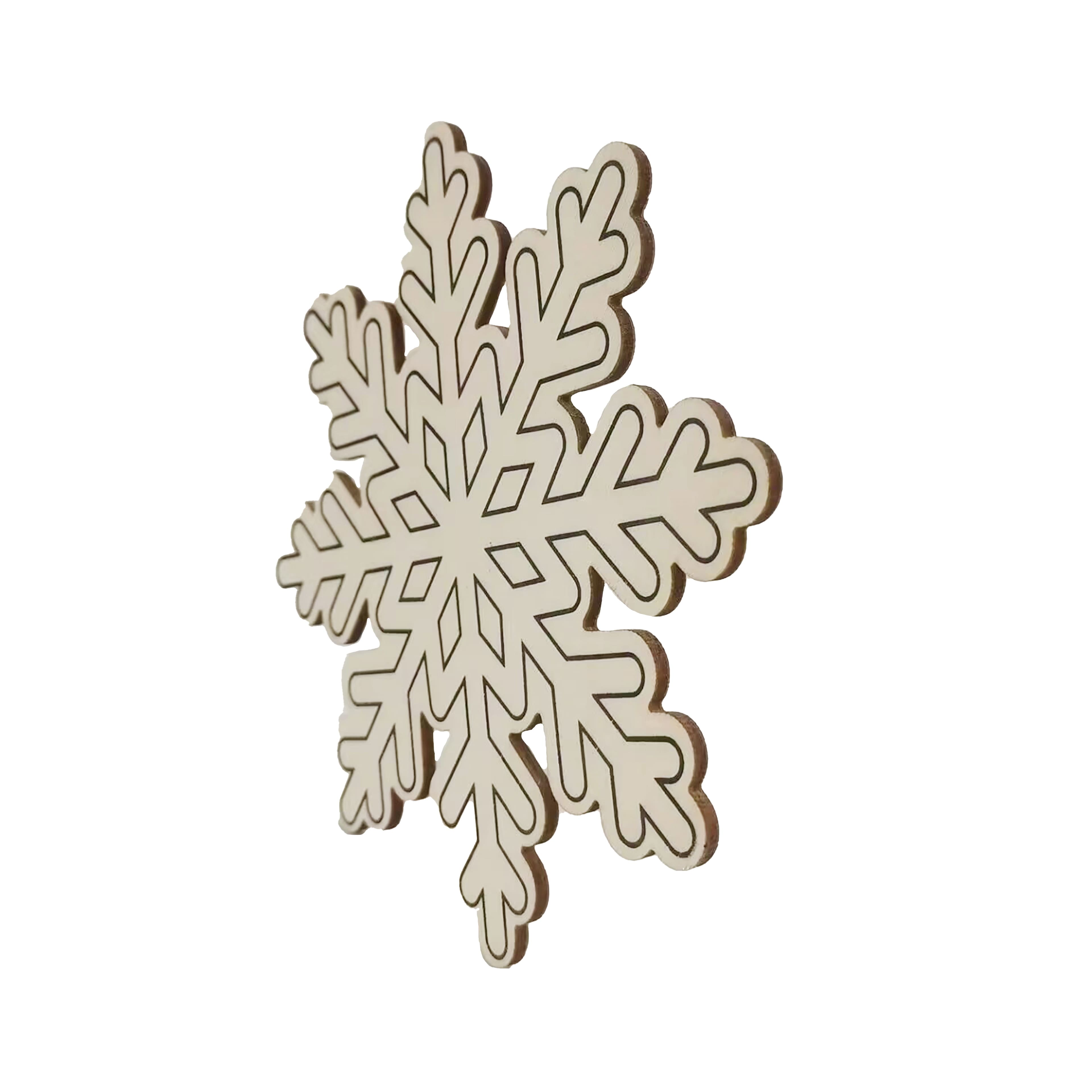 4.75&#x22; Wood Snowflakes, 6ct. by Creatology&#x2122;