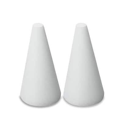 Generic 12 Pack Products Styrofoam Cones- Crafts White Styrofoam Cones DIY Craft Christmas Tree Cones Modeling Table Centerpiece and Floral