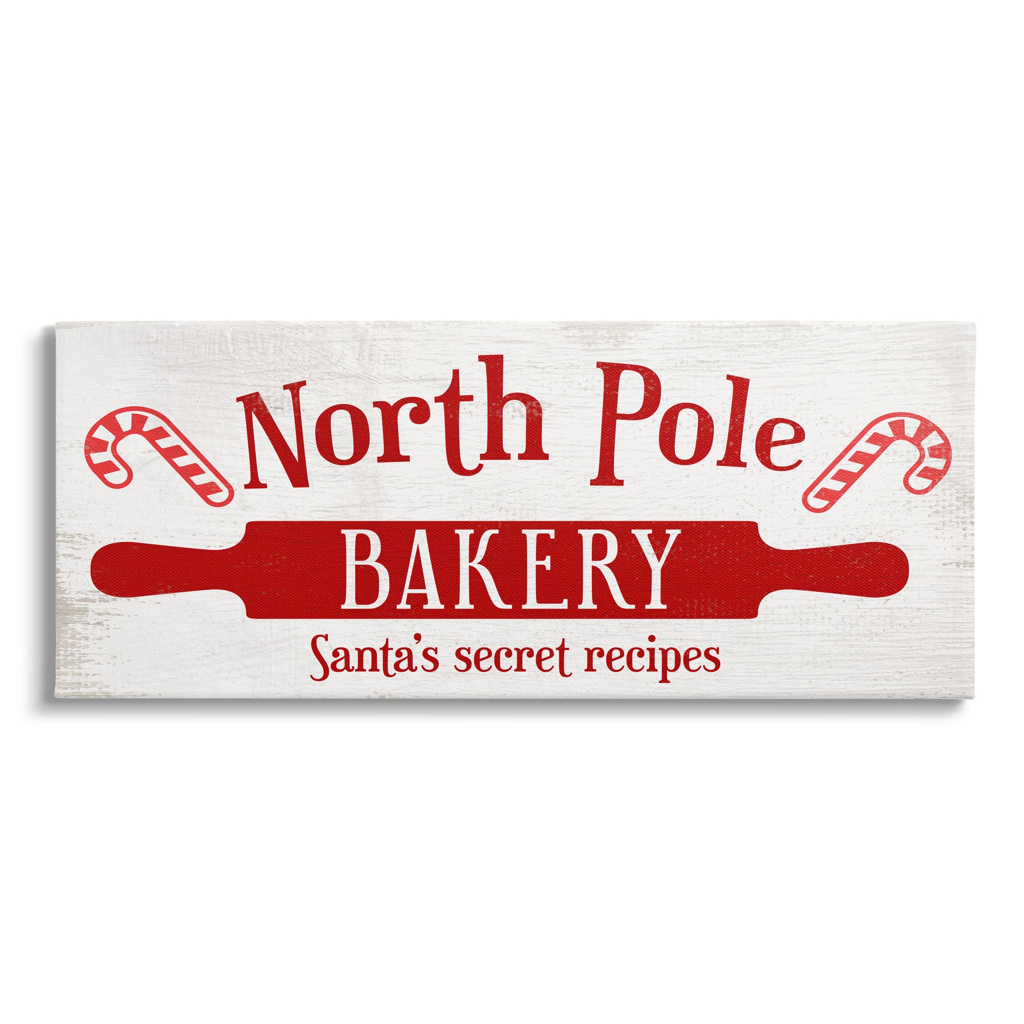 Stupell Industries North Pole Bakery Kitchen Sign Canvas Wall Art