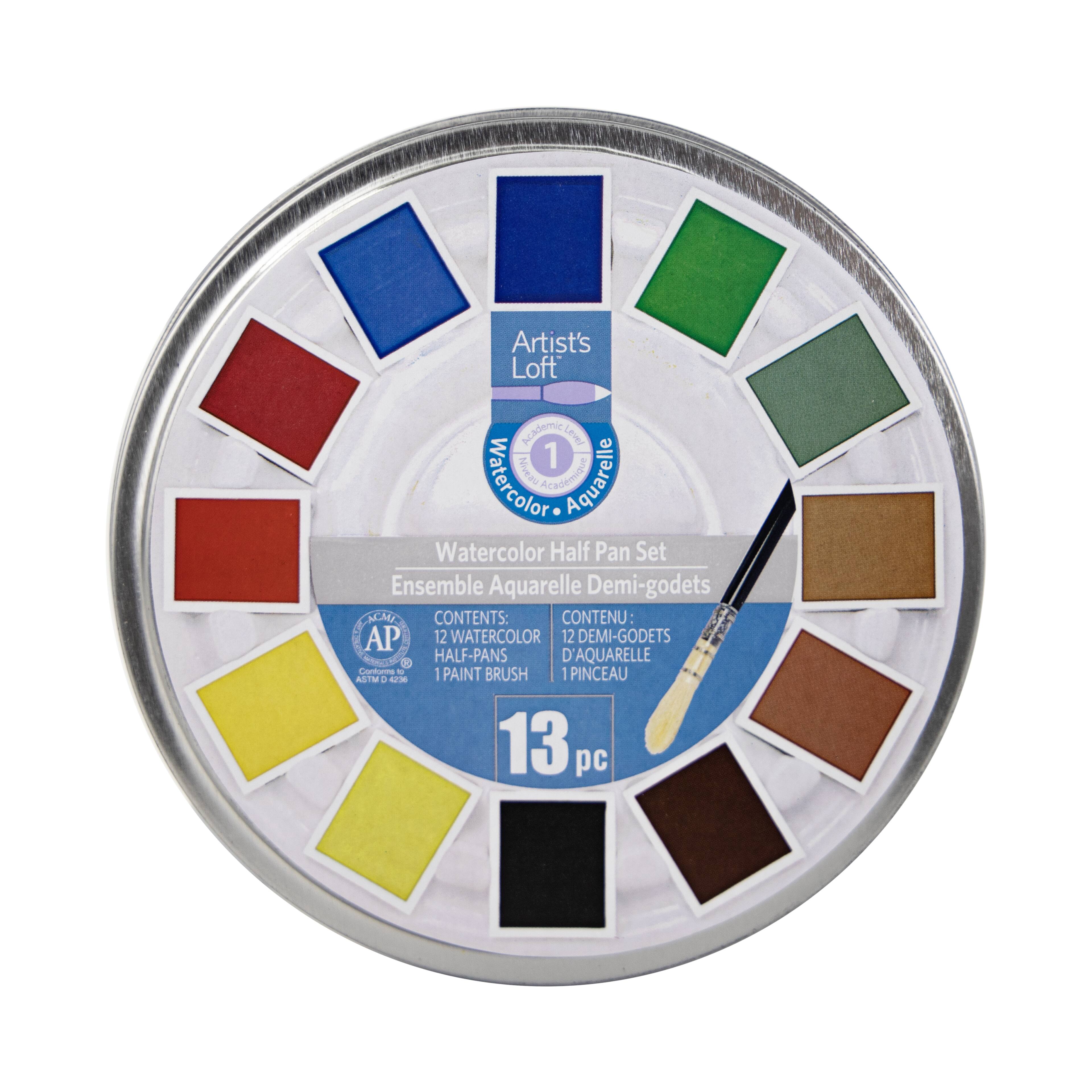 12 Pack: Watercolor Half-Pan Set by Artist&#x27;s Loft&#x2122;