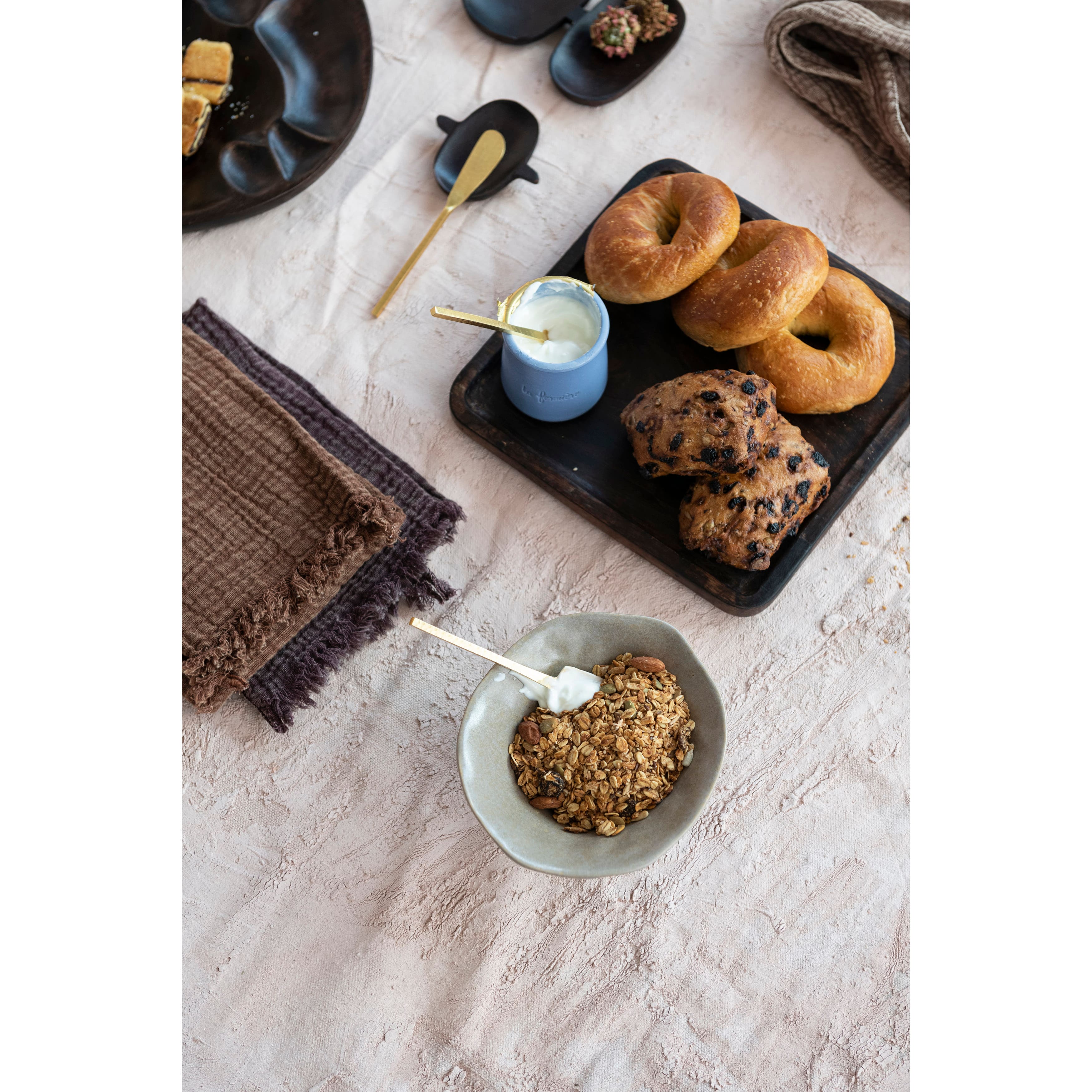 Hello Honey® Gilded Hammered Stainless Steel Appetizer Utensil Set